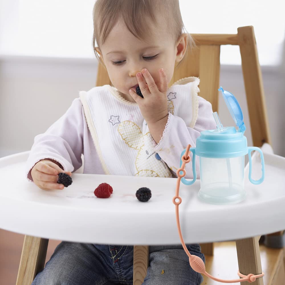 4-Pack Baby Safety Straps for Sippy Cups, Bottles, Toys & Teethers - Secure Toddler Essentials for High Chairs, Strollers & Car Seats