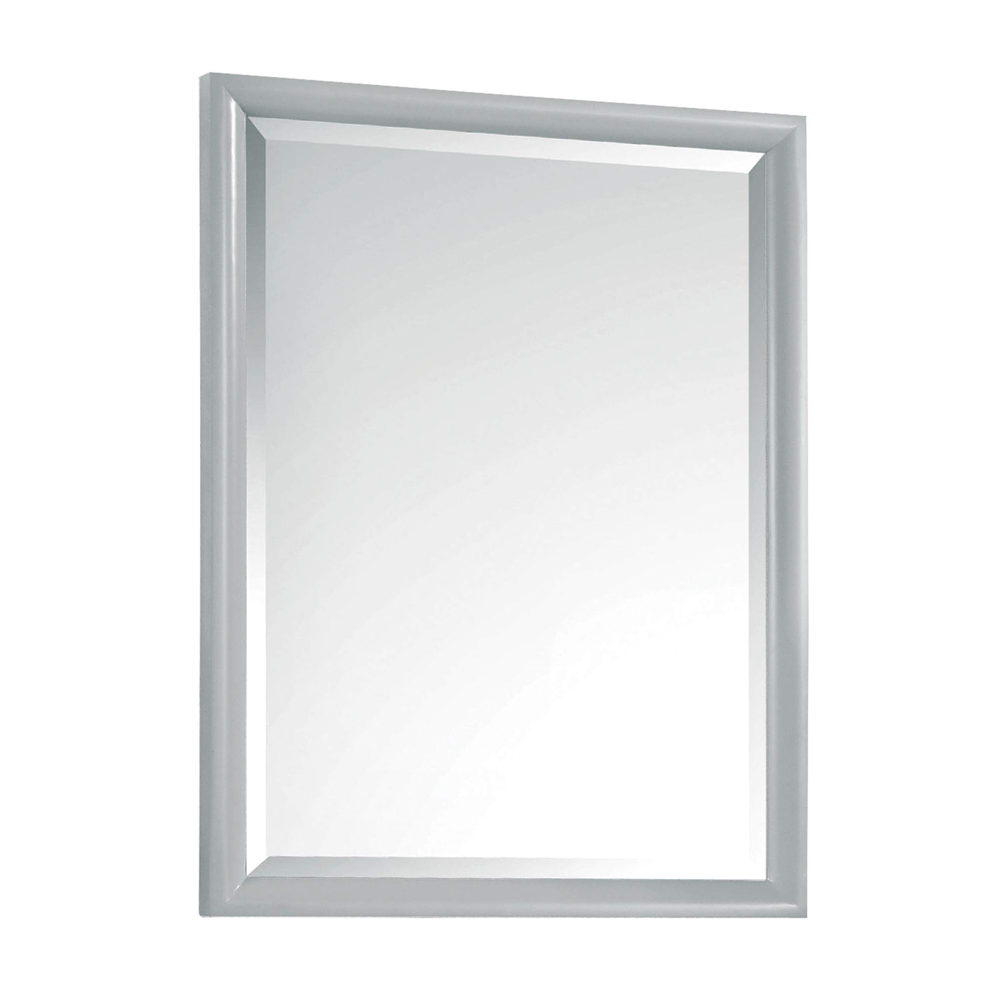 24 Inch White Rectangular Wall Mirror - Modern Home Decor for Bathroom, Bedroom & Entryway