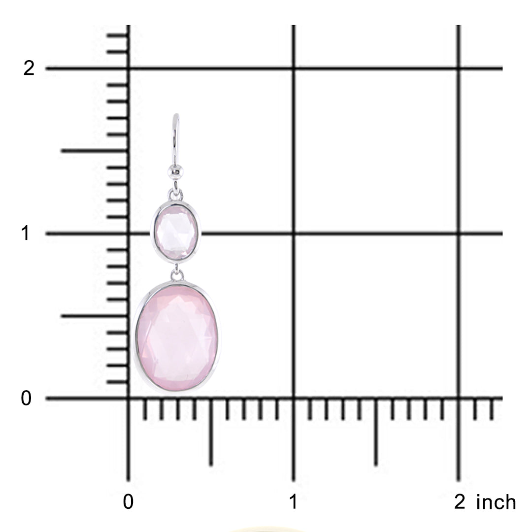 Rose Quartz Raindrop Earrings for Women - Elegant Dangle Earrings for Wedding, Party & Everyday Wear