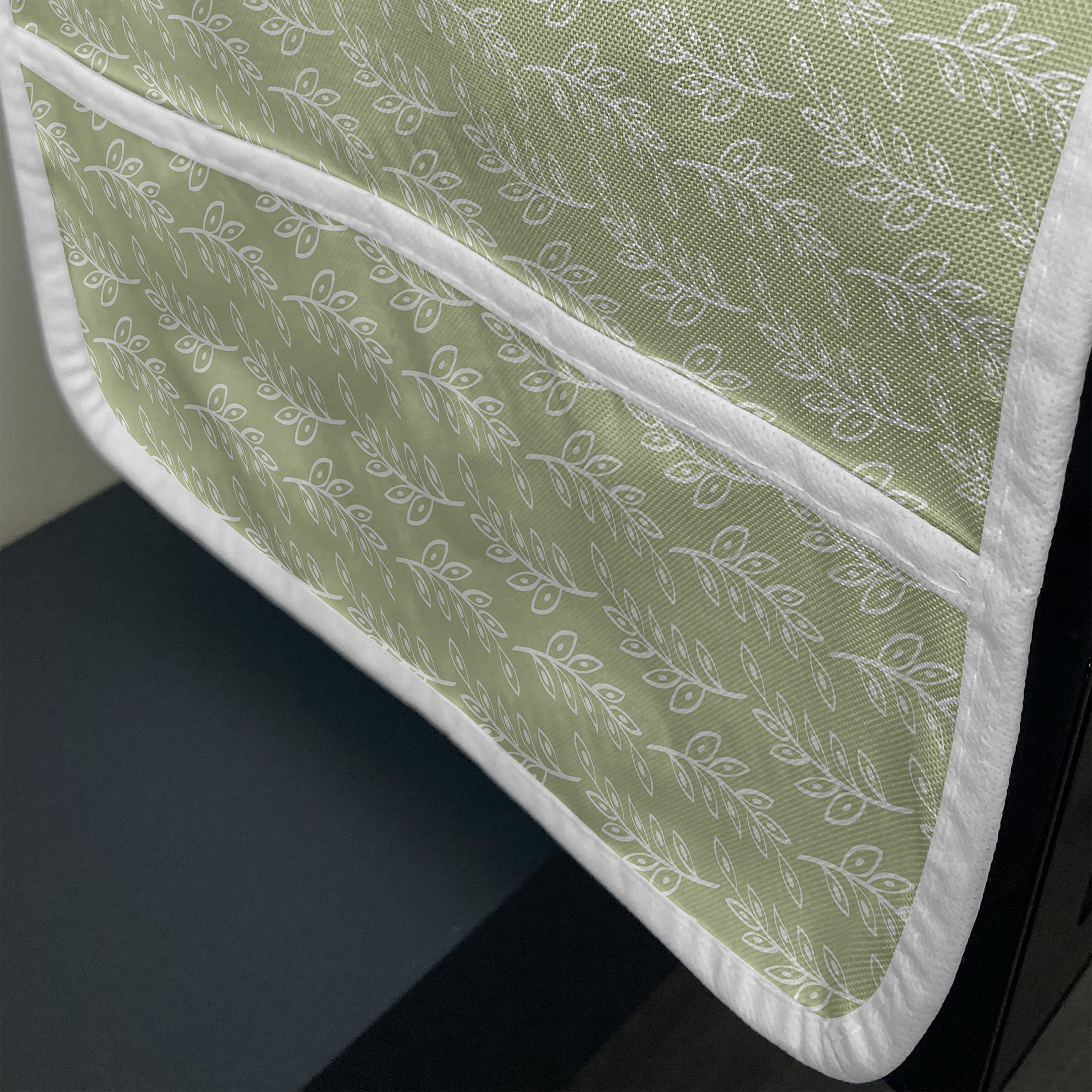 Ambesonne Microwave Oven Cover - Water Resistant Kitchen Organizer with Pockets, Woodland Twigs Botanical Print in Monochrome Style, 36