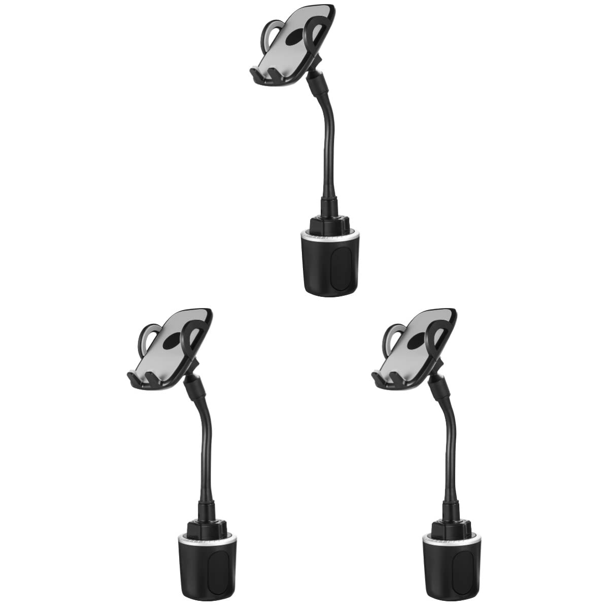 Mikikit 3-Pack Universal Car Cup Holder Tablet Mount - Adjustable Phone & iPad Holder for Vehicle - Perfect for GPS Navigation, Road Trips & Backseat Entertainment
