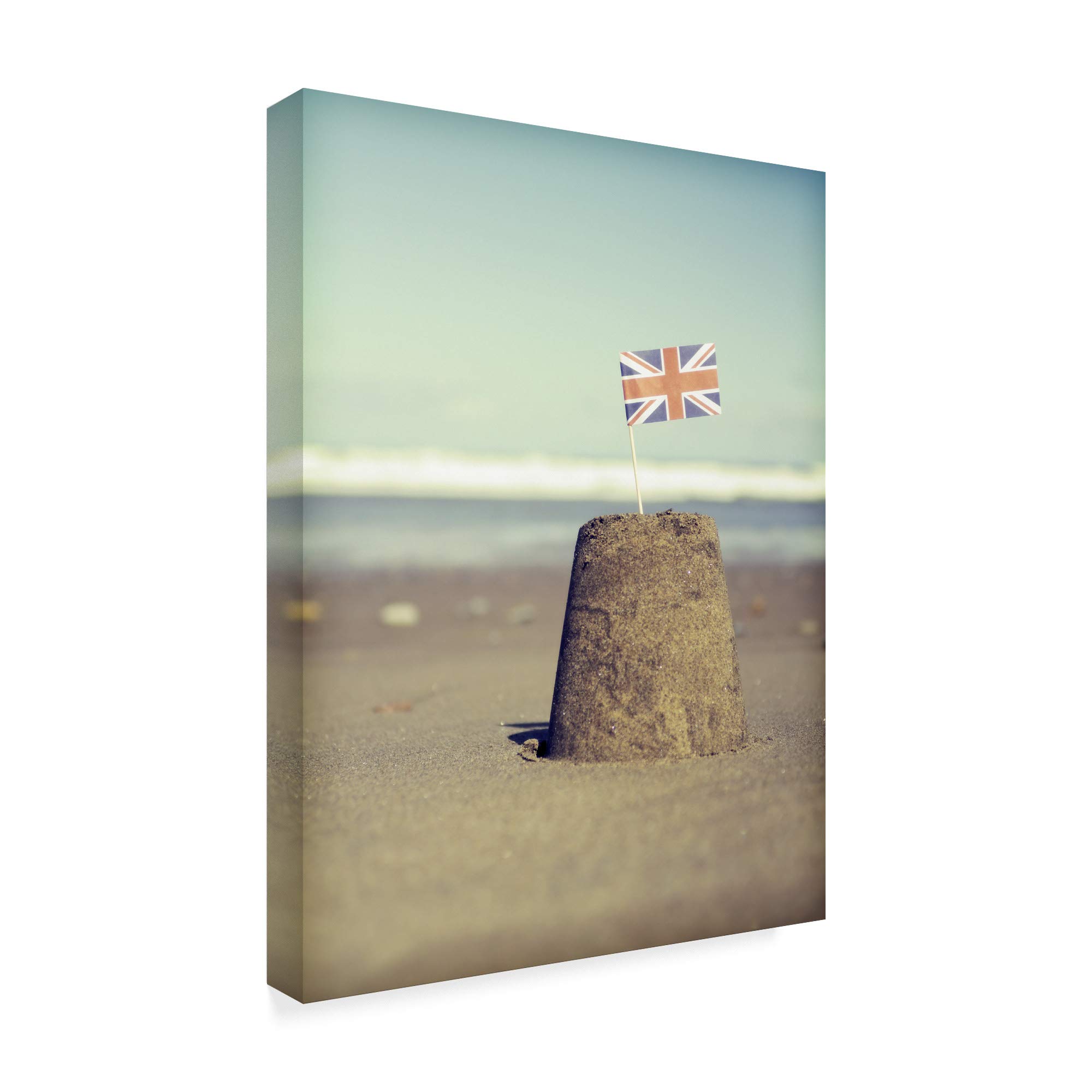 Trademark Fine Art - 18x24 Inch British Sandcastle by Tom Quartermaine - Premium Canvas Wall Art for Living Room, Bedroom & Office Decor