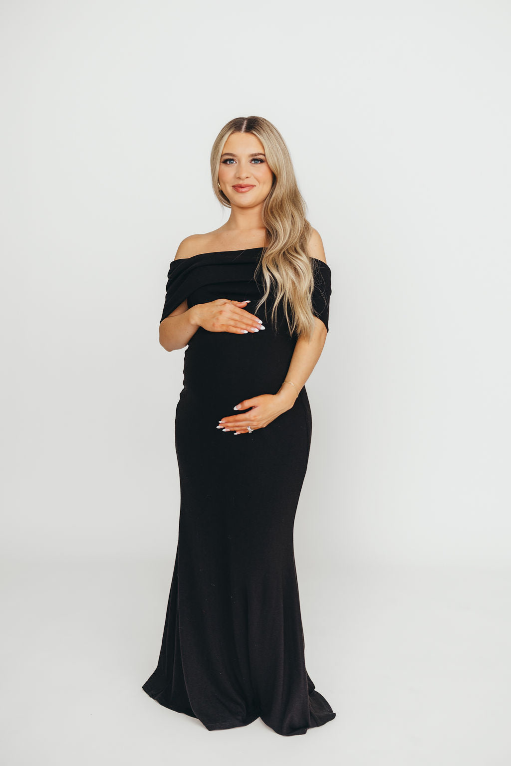 Monroe Maxi Dress in Black - Bump Friendly Maternity Dress for Women | Comfortable & Stylish for Pregnancy, Nursing, and Special Occasions