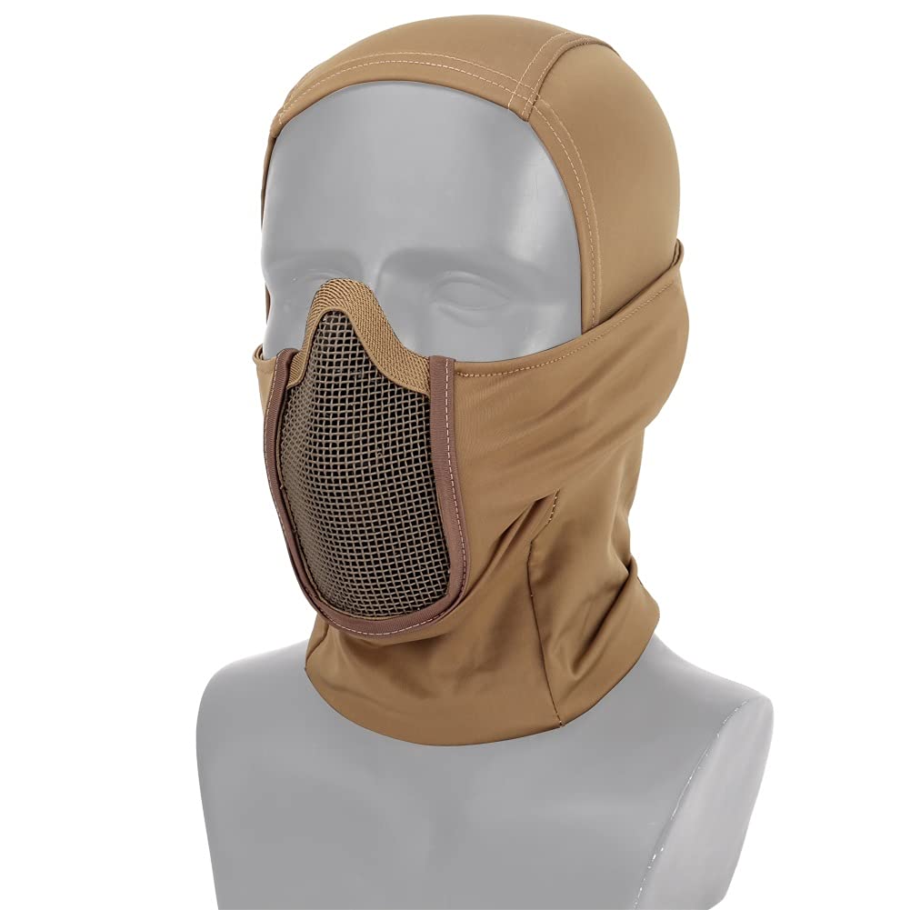 KODENOR Half Face Mask - Tactical Airsoft & Paintball Protective Gear, Hunting Balaclava with Mesh Design for Outdoor Sports & Military Training