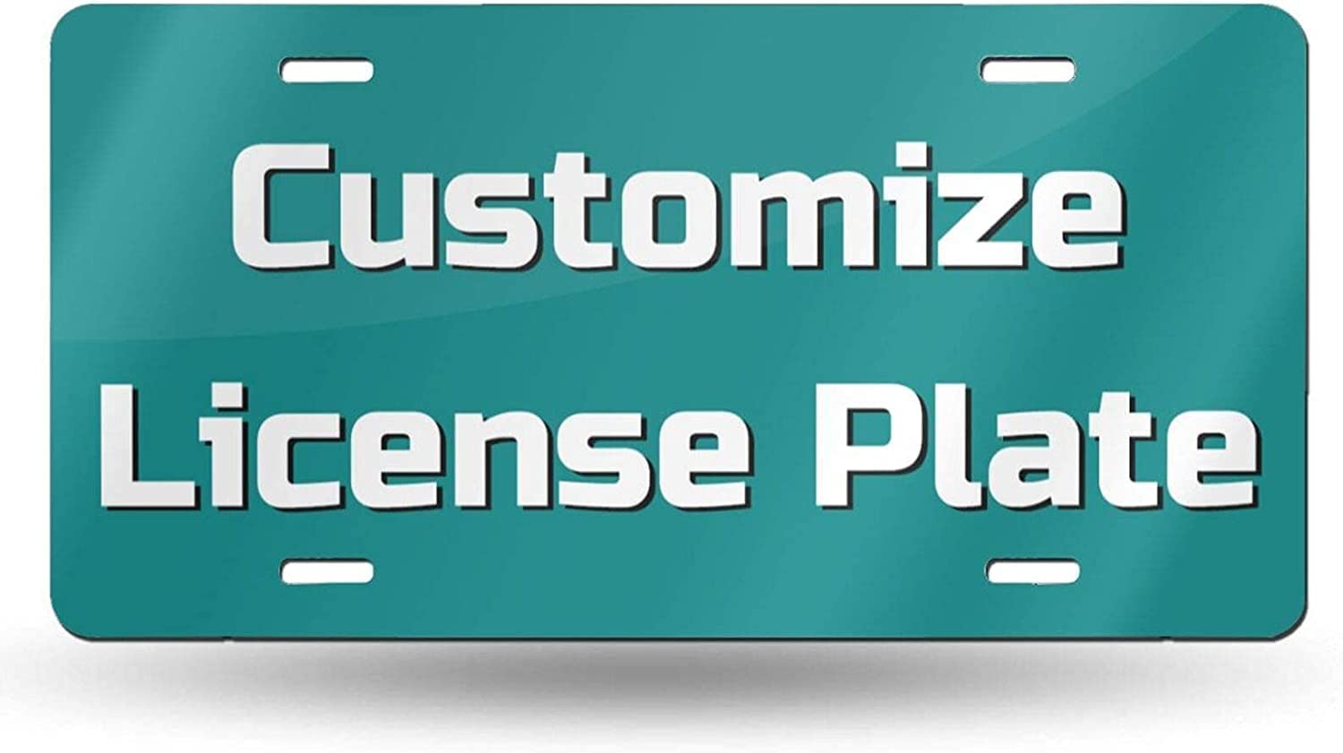 Custom Aluminum License Plate 6x12 Inches - Personalized Text, Logo & Art Design - Novelty Car Accessory for Vehicles, Motorcycles & Home Decor - Teal Color