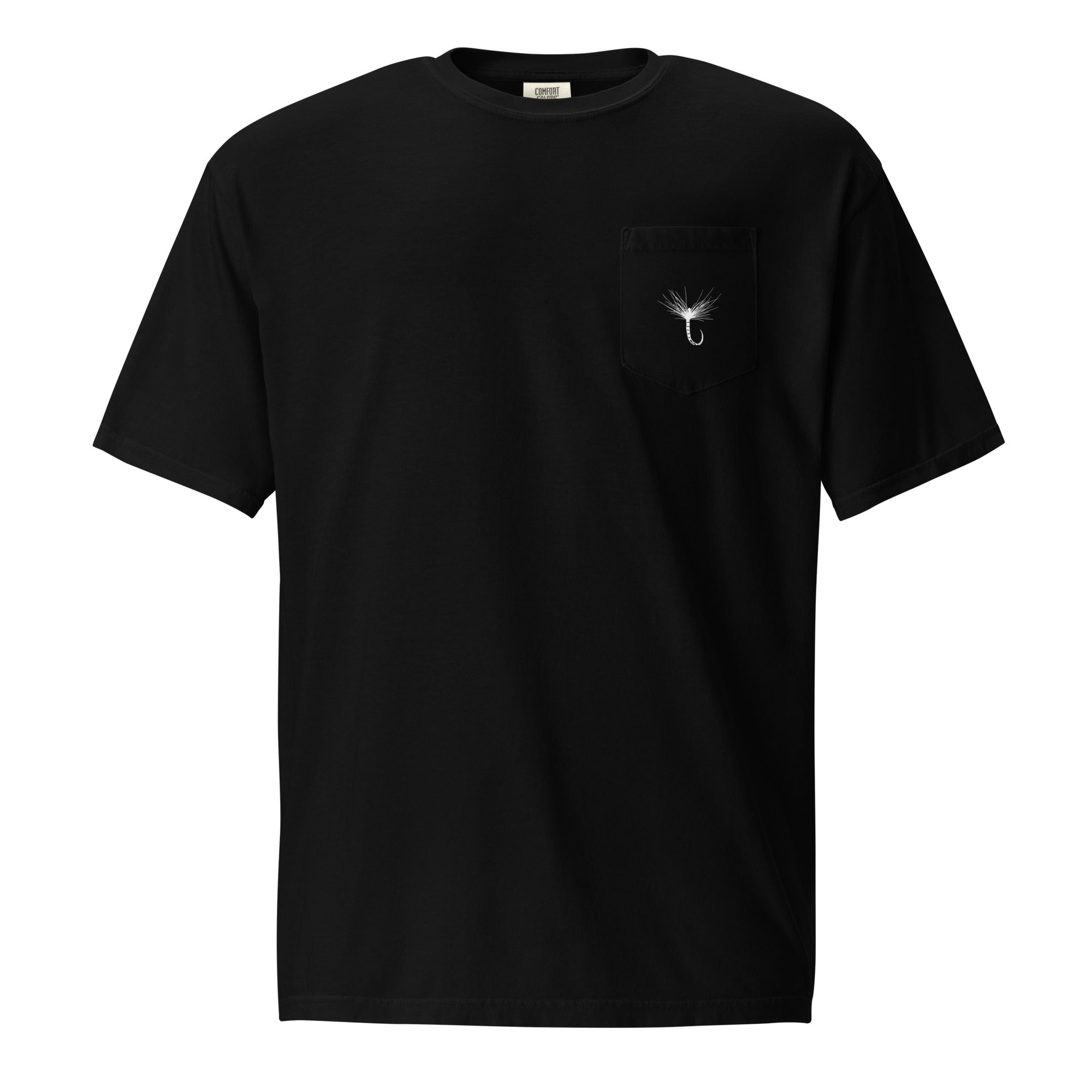 Kebari Pocket T-Shirt for Men - Soft Cotton Casual Short Sleeve Tee with Chest Pocket - Perfect for Everyday Wear, Outdoors, and Travel