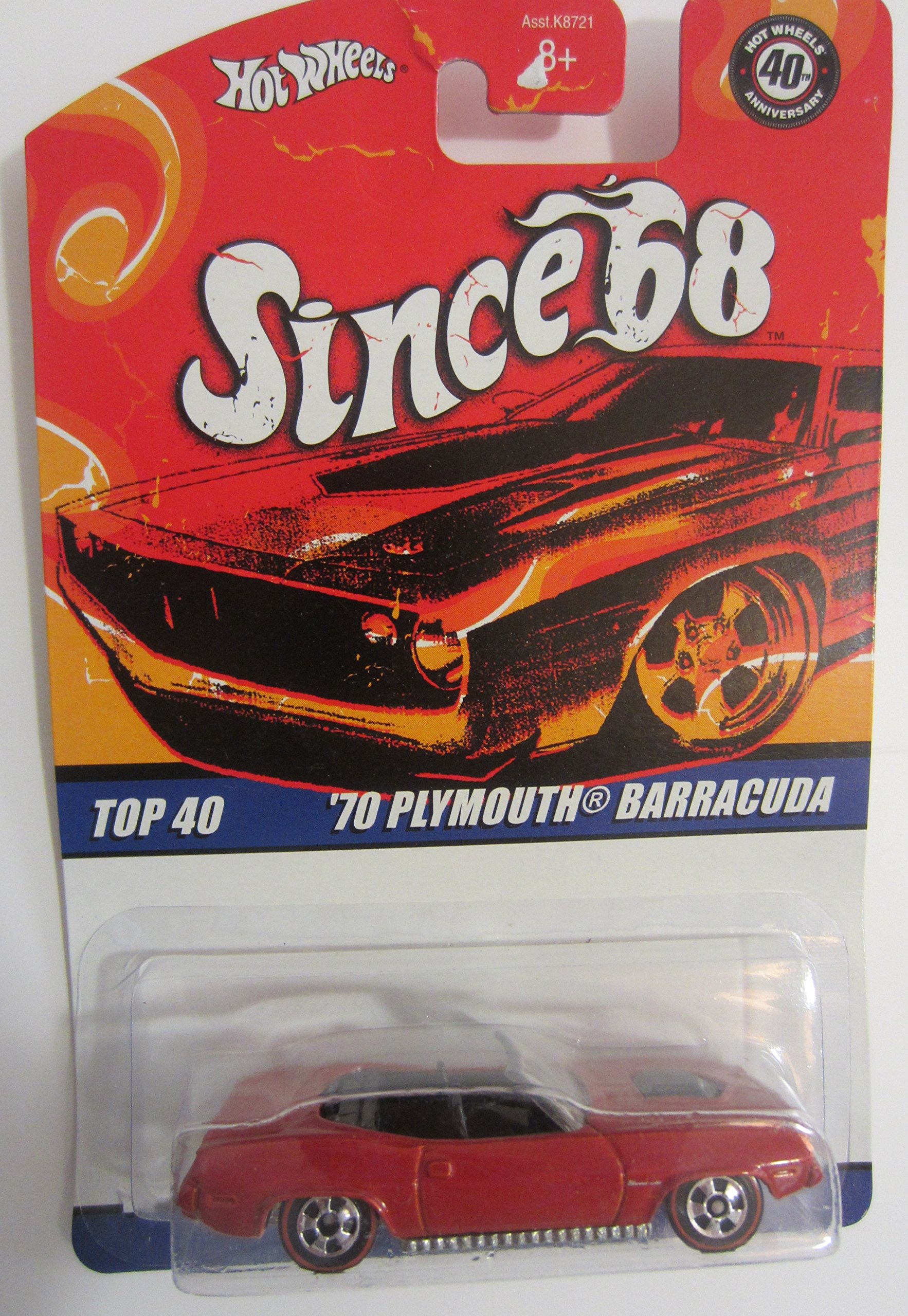 Hot Wheels Since 68 Top 40 '70 Plymouth Barracuda #16 of 40 - Classic Diecast Car for Collectors & Kids - Perfect for Display, Play & Gifts