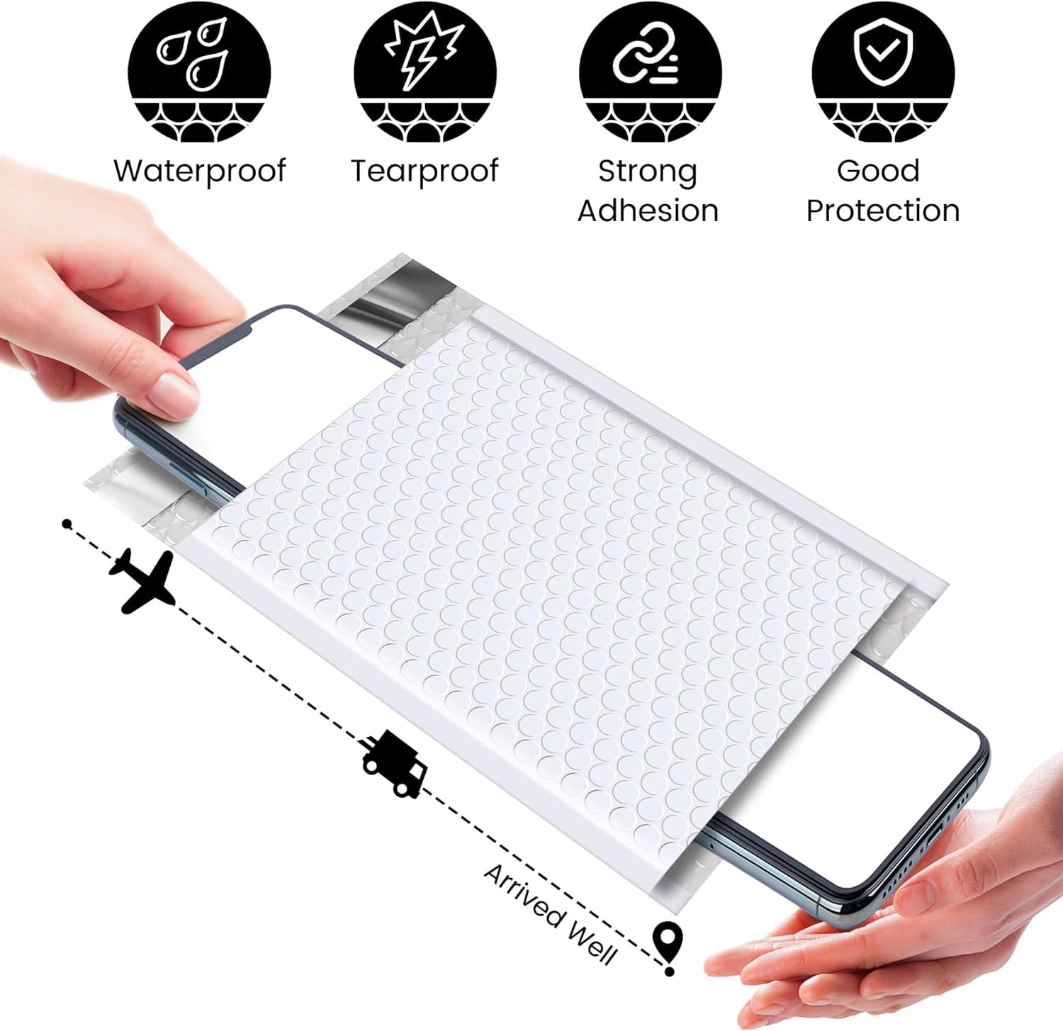 Fuxury 6x10 Inch Bubble Mailers 600 Pack - White Padded Envelopes with 6x9