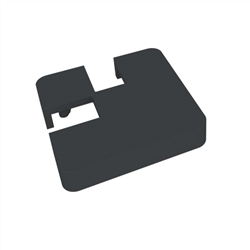 90 Degree Offset Notched Cap with Extended Lip - Semi Frameless Post Cap for Deck, Fence, and Outdoor Railings