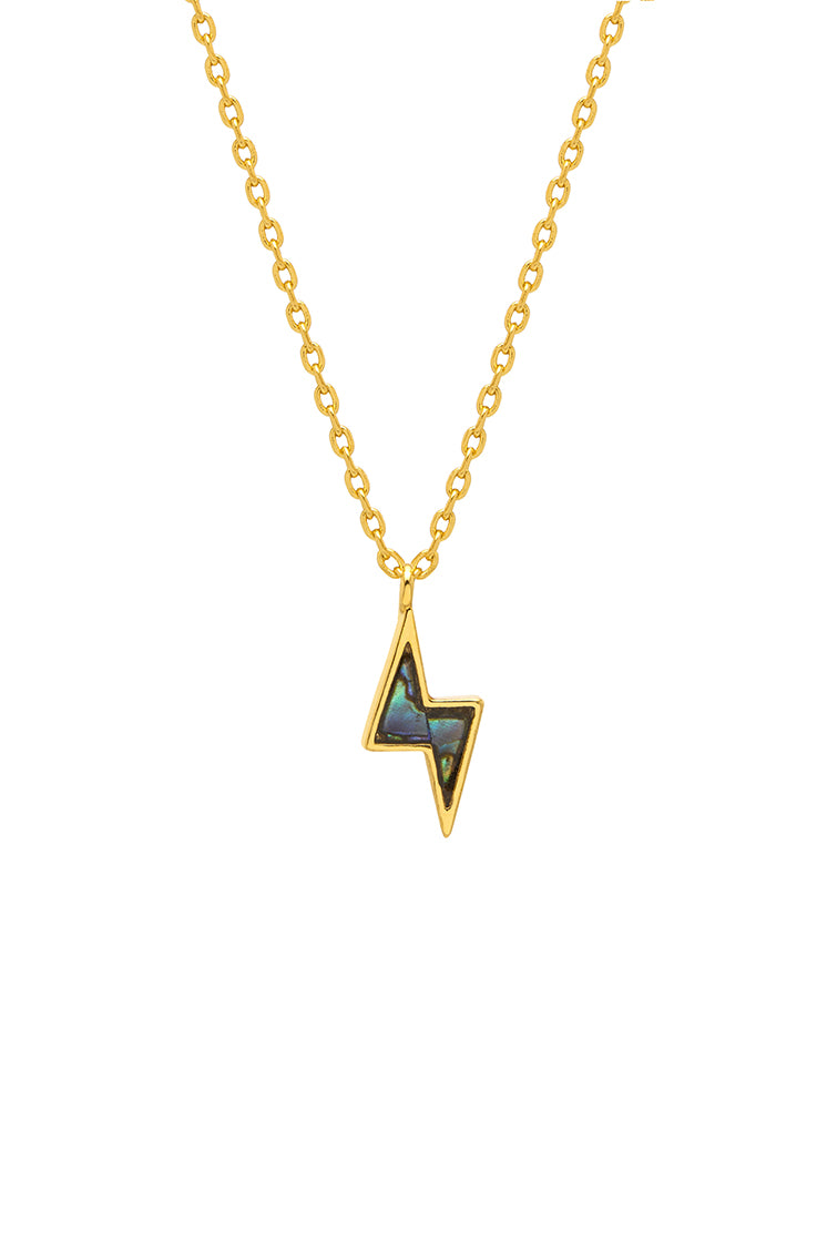 Abalone Power Bolt Necklace - Handmade Boho Jewelry for Women, Unique Spiritual Healing Pendant - Perfect for Yoga, Meditation & Everyday Wear