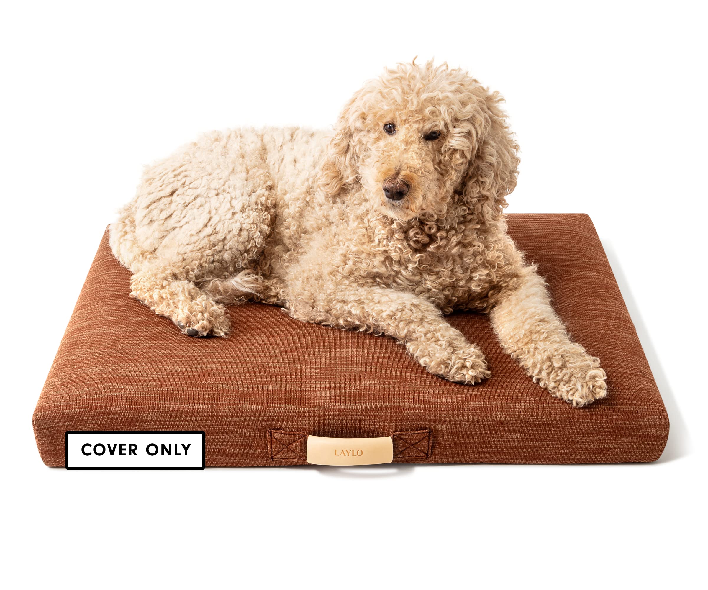 Washable & Durable Dog Bed Cover Replacement - Eco-Friendly DIY Stuffable Pet Bed Cover for Medium Dogs (Terra Brown) | Perfect for Crates, Kennels & Indoor Dog Beds