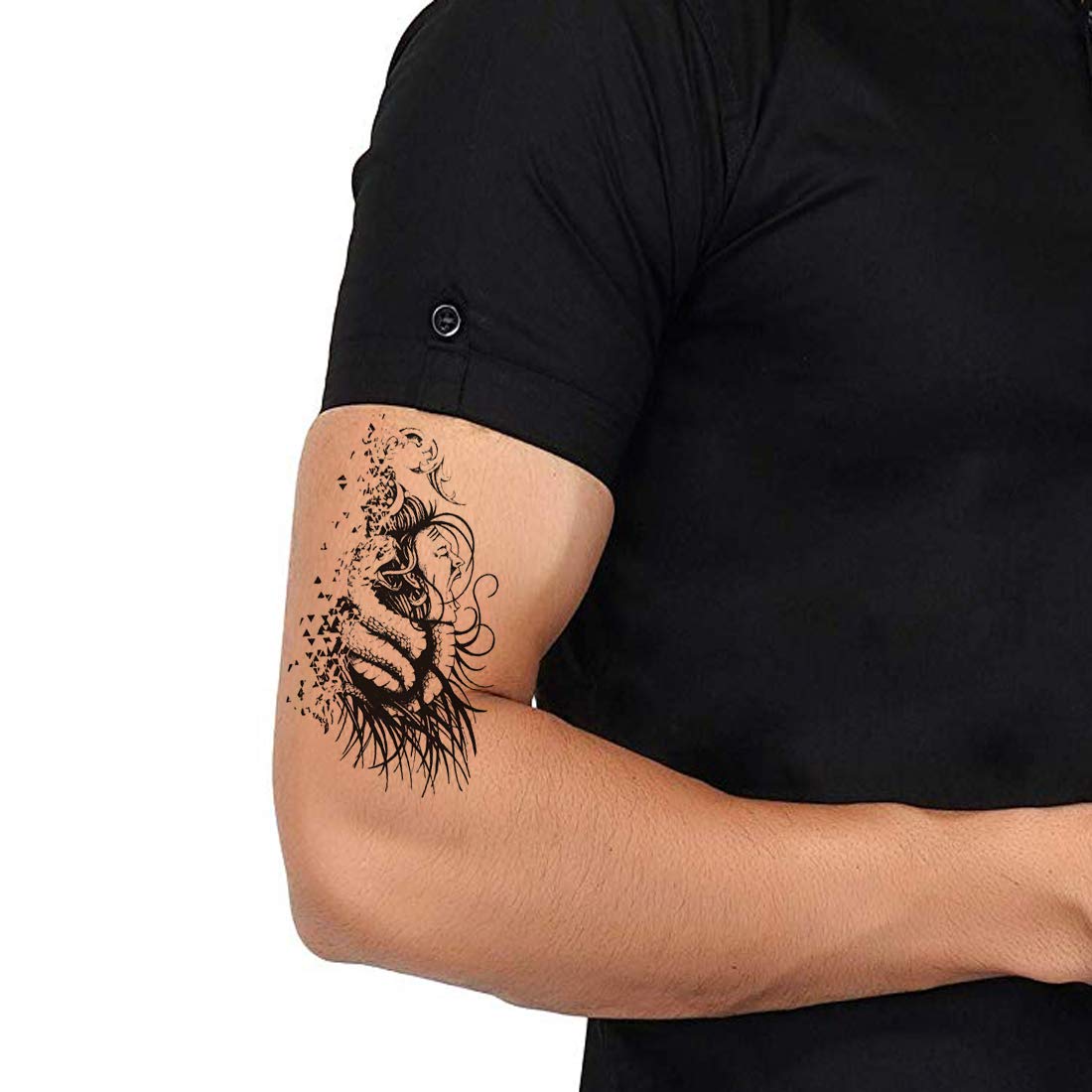 Voorkoms® Snake Design Temporary Tattoo for Men & Women - Waterproof Fake Body Art for Parties, Festivals & Cosplay