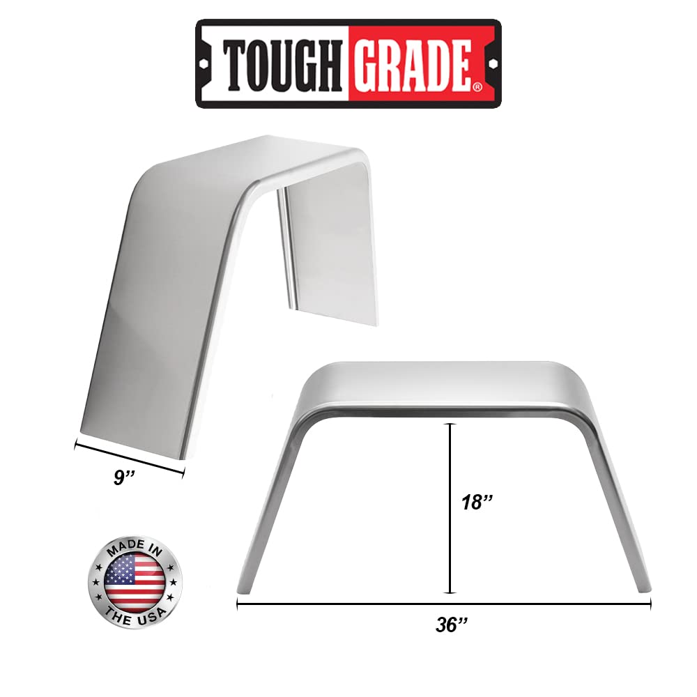 2-Pack Aluminum Smooth Flat Top Trailer Fender 9