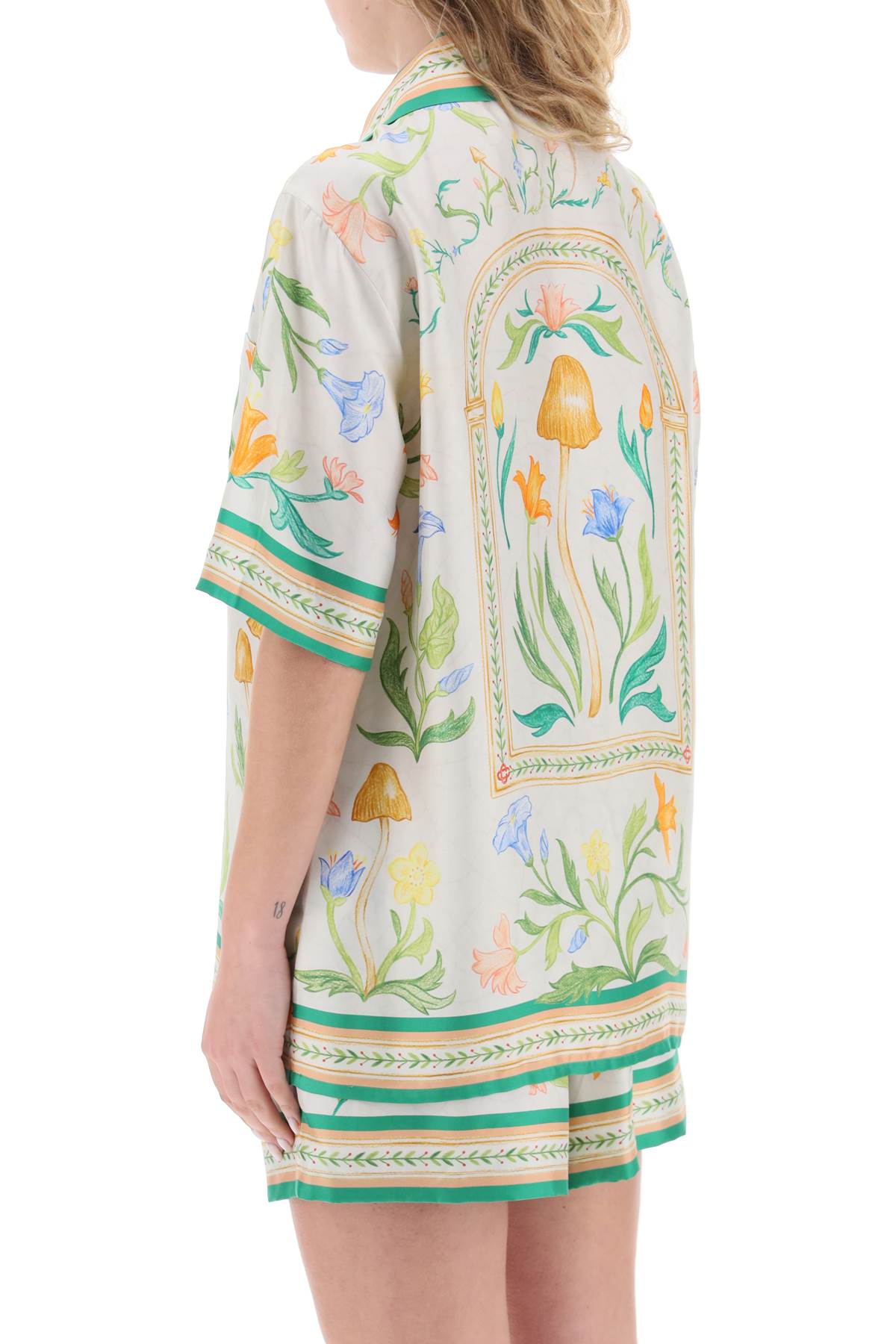 Casablanca Cuban Collar Shirt with Floral Print - Stylish Summer Shirt for Men, Beachwear & Vacation Outfits
