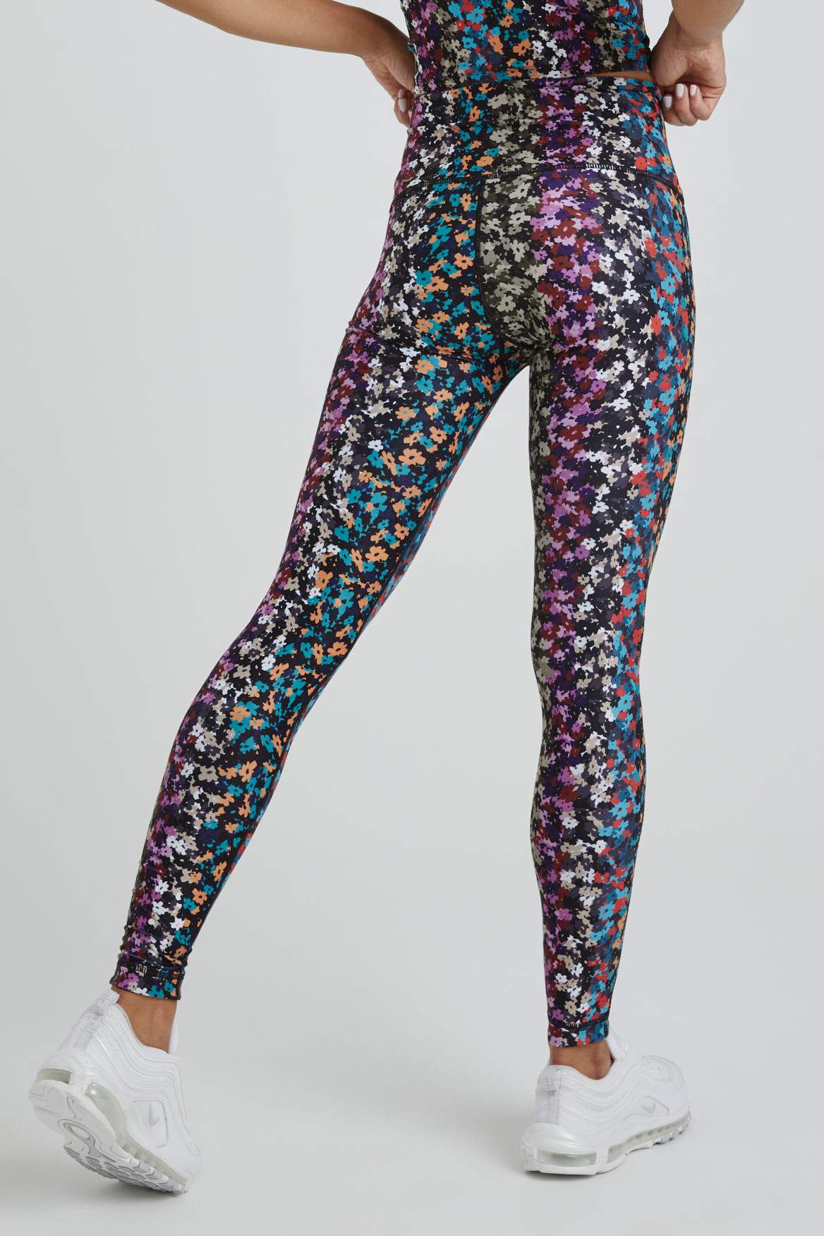 High Waist Yoga Pants for Women - Floral Print Workout Leggings with Pockets | Comfortable & Stretchy Gym Tights for Running, Pilates & Lounge Wear