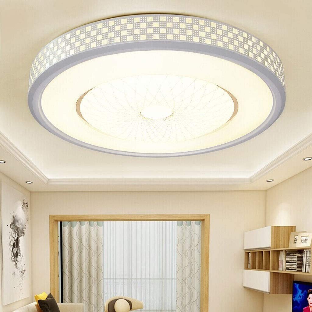 Round LED Ceiling Light - Modern Dimmable Warm White Light for Bedroom & Study - Energy Efficient with Excellent Light Diffusion - Perfect for Home, Office, and Reading Spaces