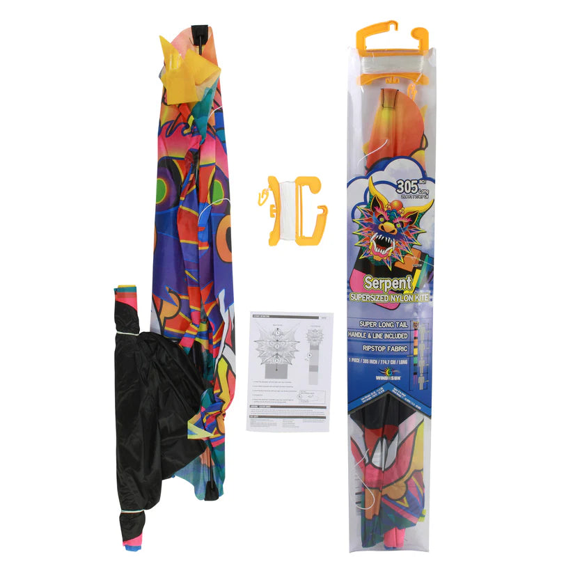Serpent Dragon Super Size Kite - Large Flying Dragon Kite for Outdoor Activities, Beach, Park & Backyard Fun | Perfect for Kids and Adults