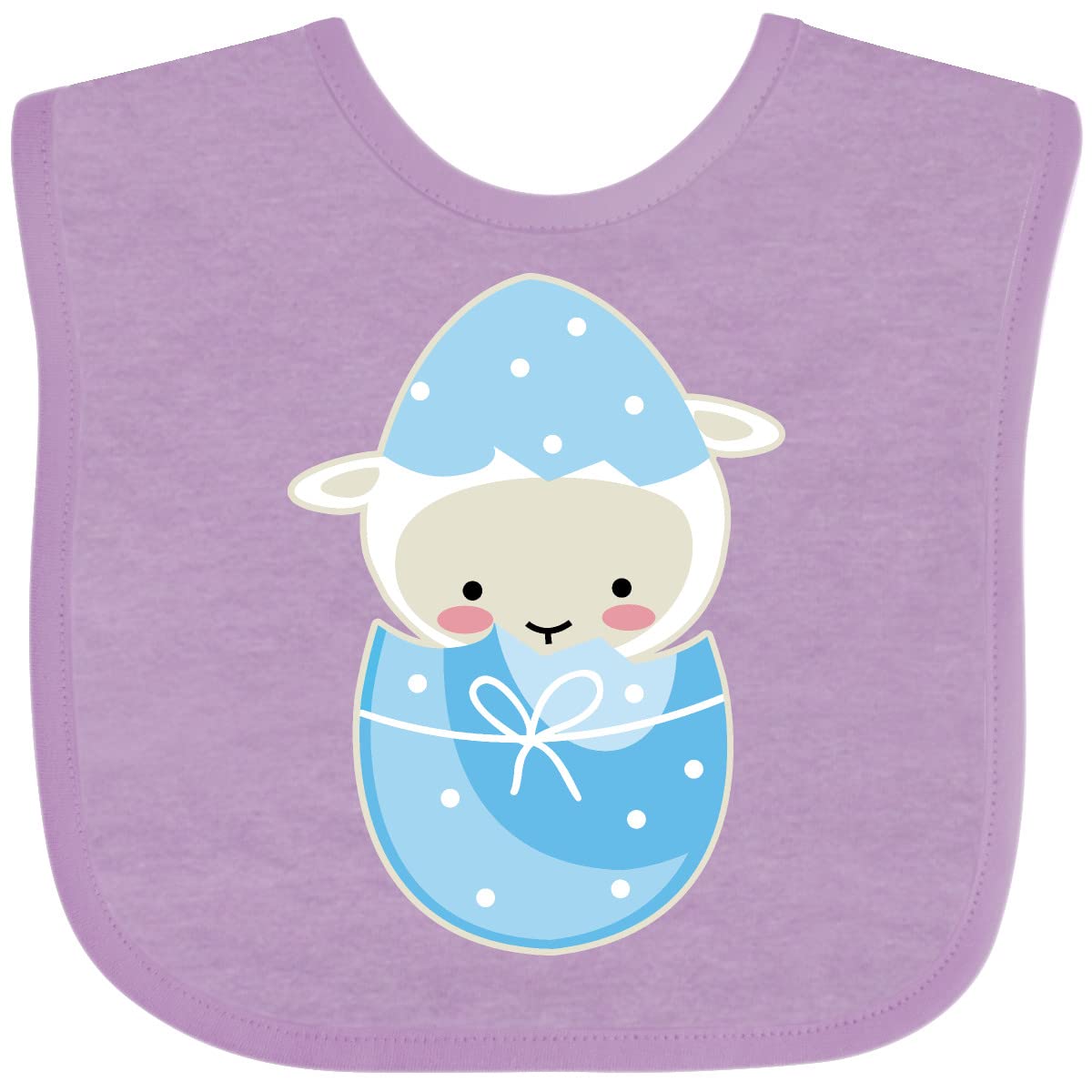 Inktastic Easter Baby Lamb Bib - Soft Cotton Easter Bib for Babies & Toddlers - Perfect for Easter Outfits, Photo Shoots & Holiday Celebrations