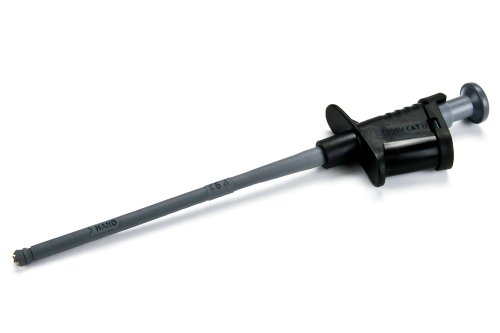 CT2399 Fully Insulated Flexible Pincer Clip with 4mm Banana Jack - Black (10 Pack) | Electrical Testing, Circuit Repair & DIY Electronics Projects