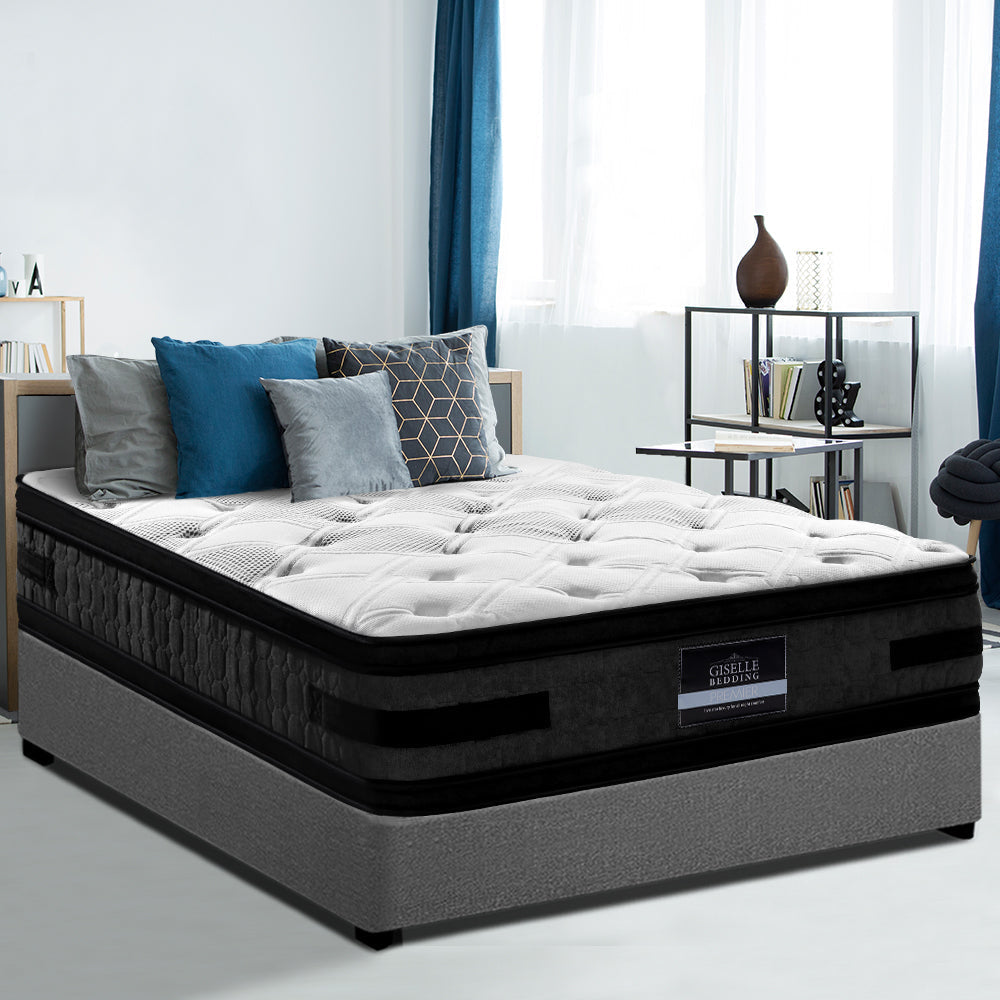 Cool Gel Memory Foam Euro Top Pocket Spring Mattress 36cm Thick - Queen Size Bed for Pressure Relief & Back Support | Perfect for Hot Sleepers & Side Sleepers