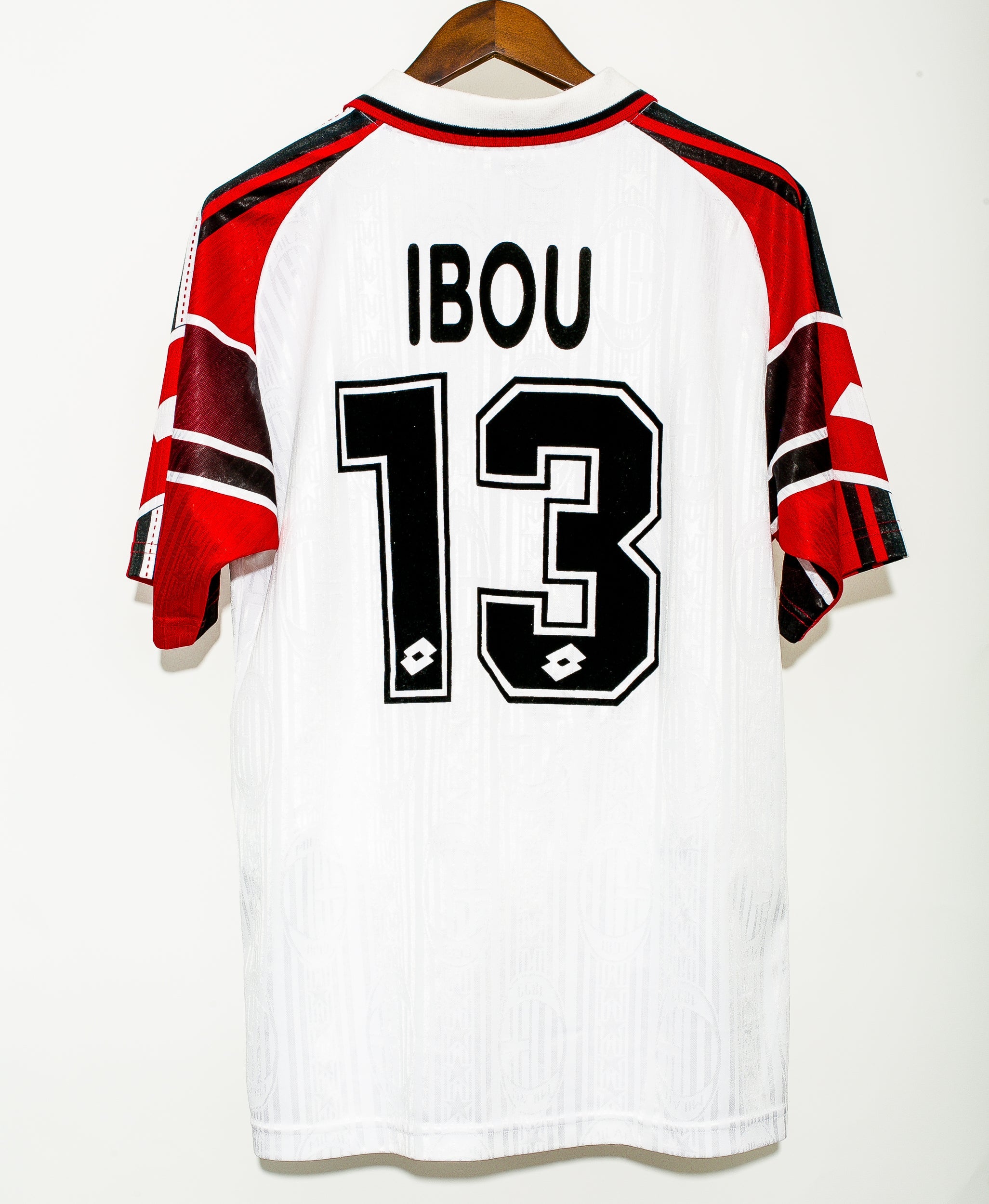 1997 AC Milan Ibou Away Jersey - Authentic Vintage Soccer Shirt (Size L) - Perfect for Fans, Collectors & Retro Football Fashion