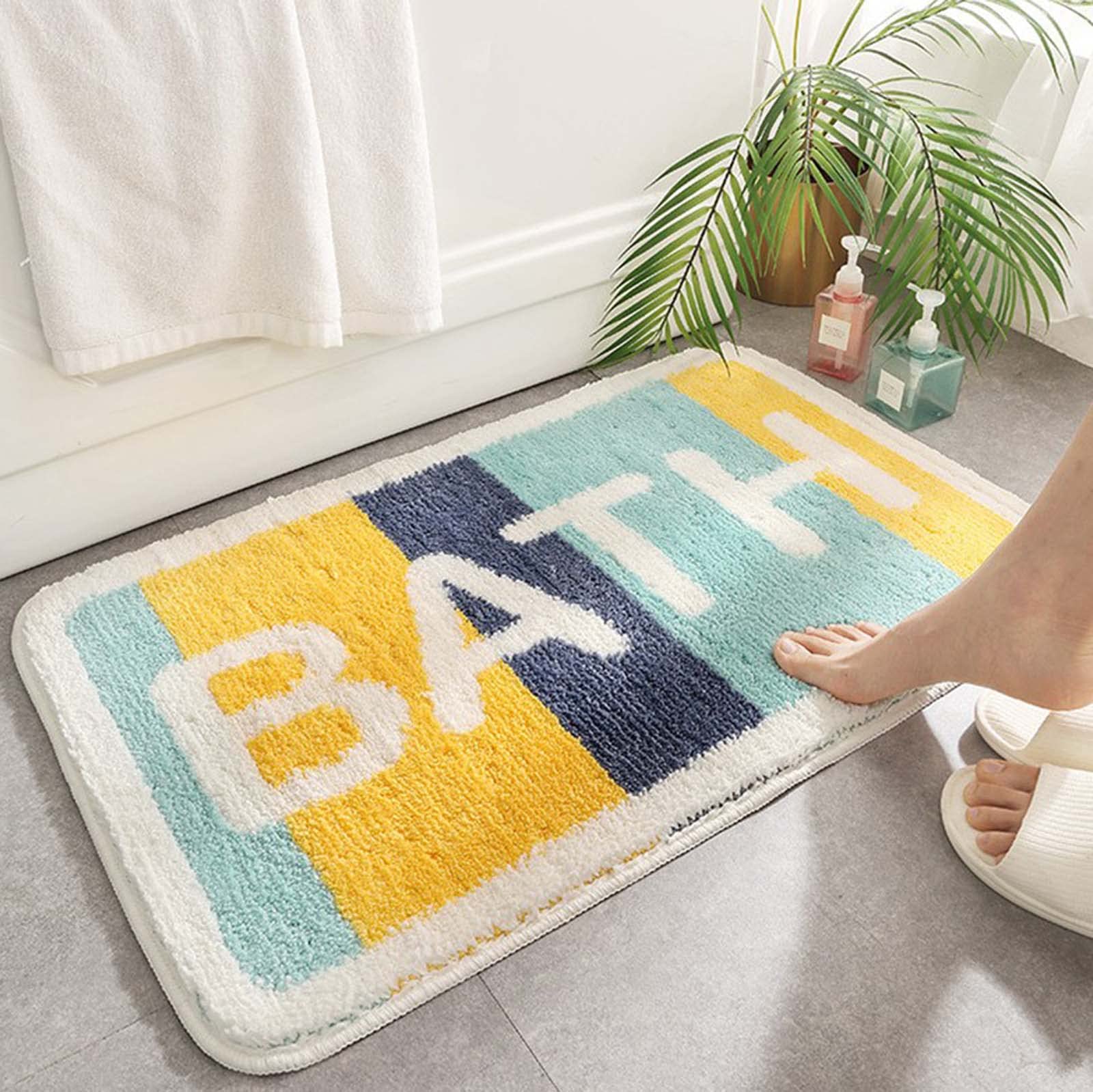 DEAR MODEL Non-Slip Bathroom Rugs - Super Soft Microfiber Bath Mat for Bathroom, Shower & Bedroom (40x60cm) | Machine Washable, Quick-Dry & Anti-Slip Bath Mat for Wet Floors, Perfect for Bath Safety & Home Decor