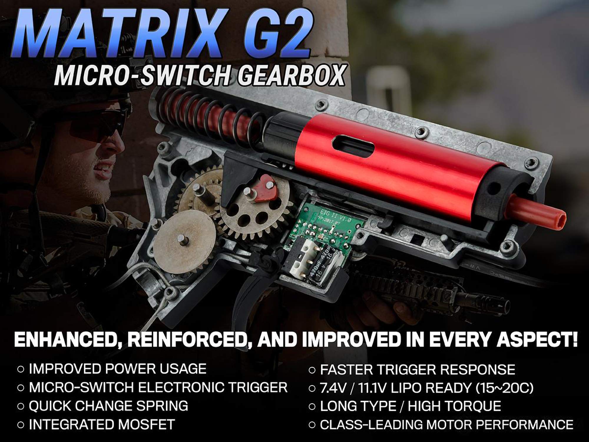 Matrix/S&T Sportsline M4 RIS AEG Airsoft Rifle with G3 Micro-Switch Gearbox - Dark Earth CQB-R 7
