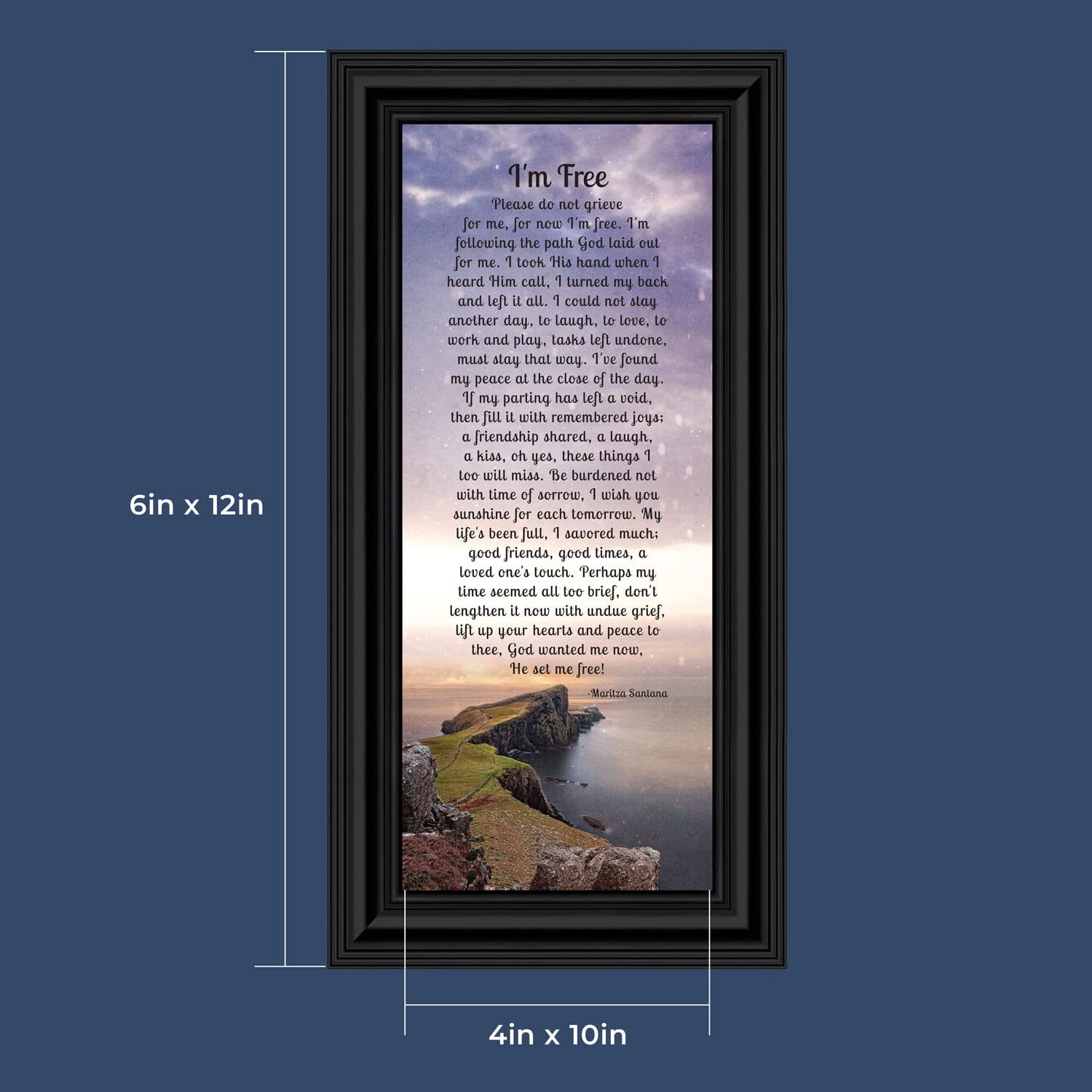 Memorial Picture Frame for Mom - Sympathy Bereavement Gift for Home Décor