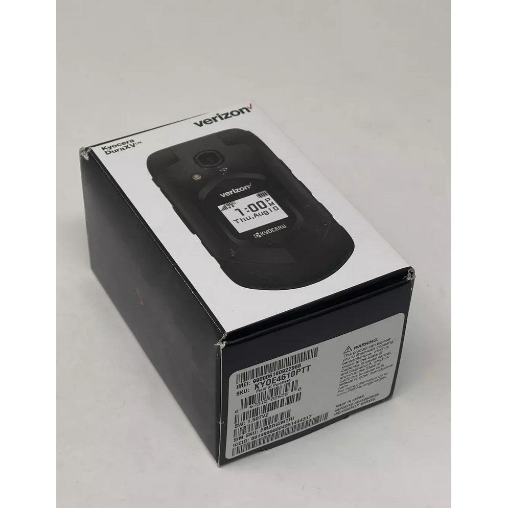 Brand New Kyocera DuraXV LTE E4610 Rugged Phone - Verizon Wireless Unlocked, Original Box Sealed | Durable for Construction, Outdoor & Emergency Use