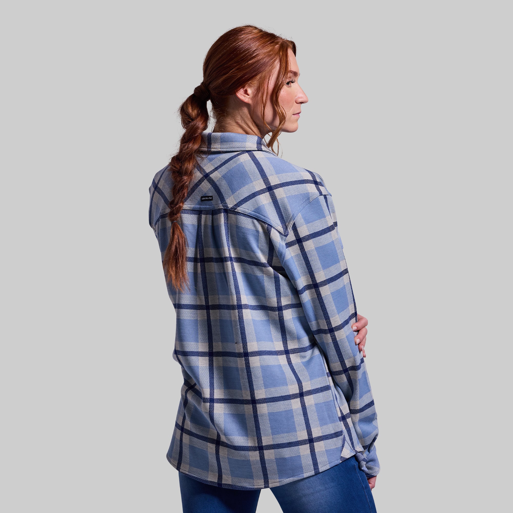 Premium Stretch Flannel Shirt for Men - Comfortable & Durable Woodsman Plaid (Lake Blue) - Ideal for Hiking, Camping & Outdoor Adventures
