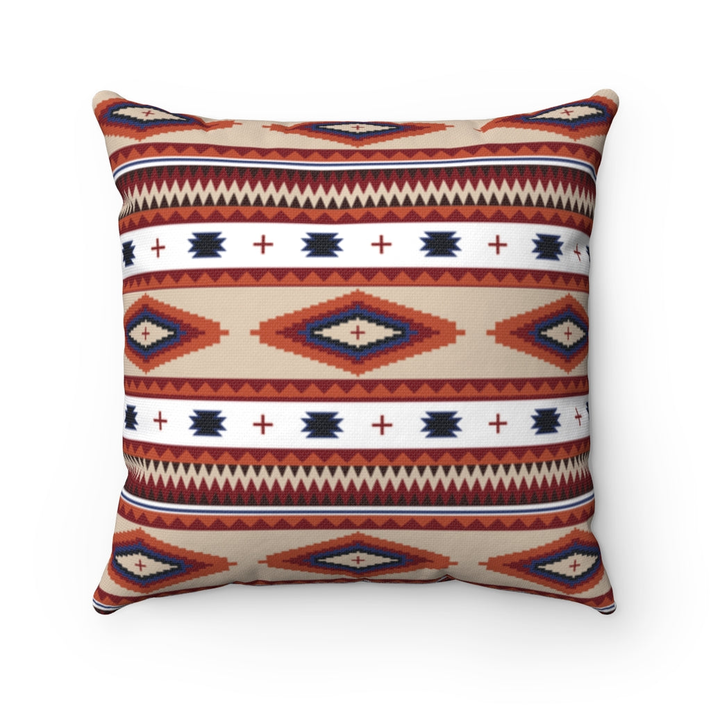 Valencia Valley Southwestern Throw Pillow - 18x18 Inch Square Decorative Cushion, Soft Spun Polyester Cover - Perfect for Sofa, Bed & Home Decor