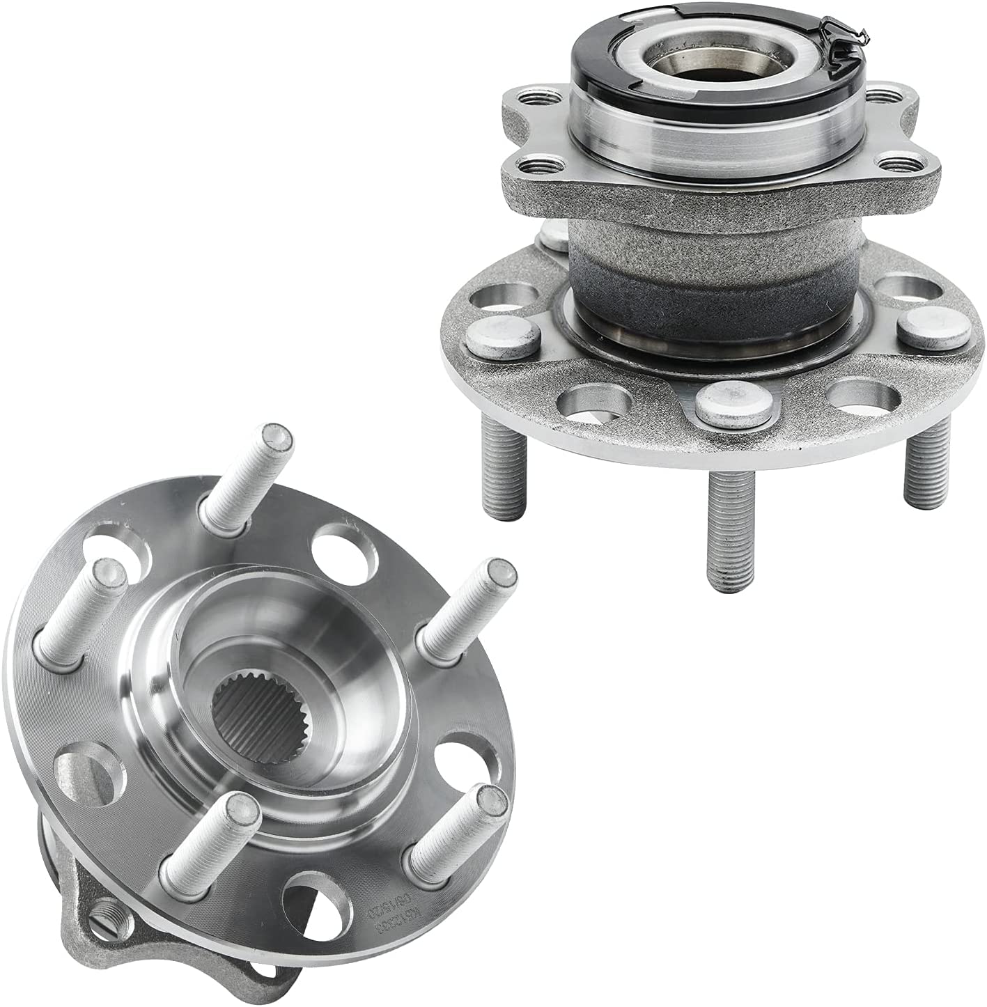 Detroit Axle 4-Piece Wheel Bearing Hub Kit - Compatible with 2007-2008 Dodge Caliber, 2007-2017 Jeep Compass & Patriot - Includes 2 Front & 2 Rear Wheel Bearings - Perfect for Off-Roading, Daily Commuting & Vehicle Maintenance
