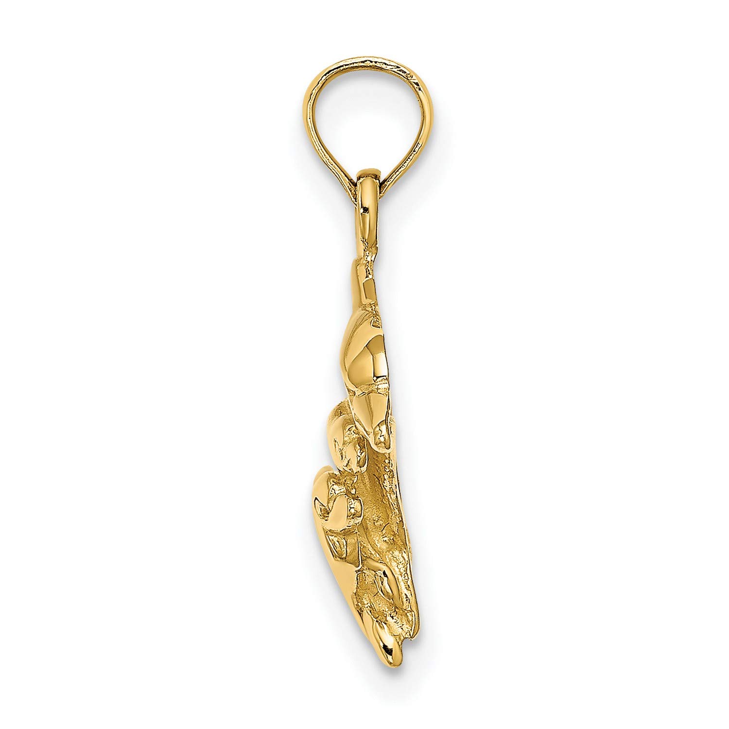 14K Yellow Gold Dolphin Charm Necklace - 16mm x 20mm Real Baby Dolphins Pendant for Women, Gift for Mom, Daughter, Beach Lover | Perfect for Beach Vacations, Ocean-Themed Parties & Everyday Jewelry