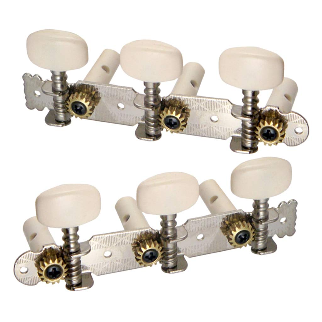Classical Guitar Tuning Pegs - 1 Pair (Left & Right) Machine Tuners for Guitar Repair & Maintenance | Perfect for DIY Guitar Upgrades & Replacement Parts