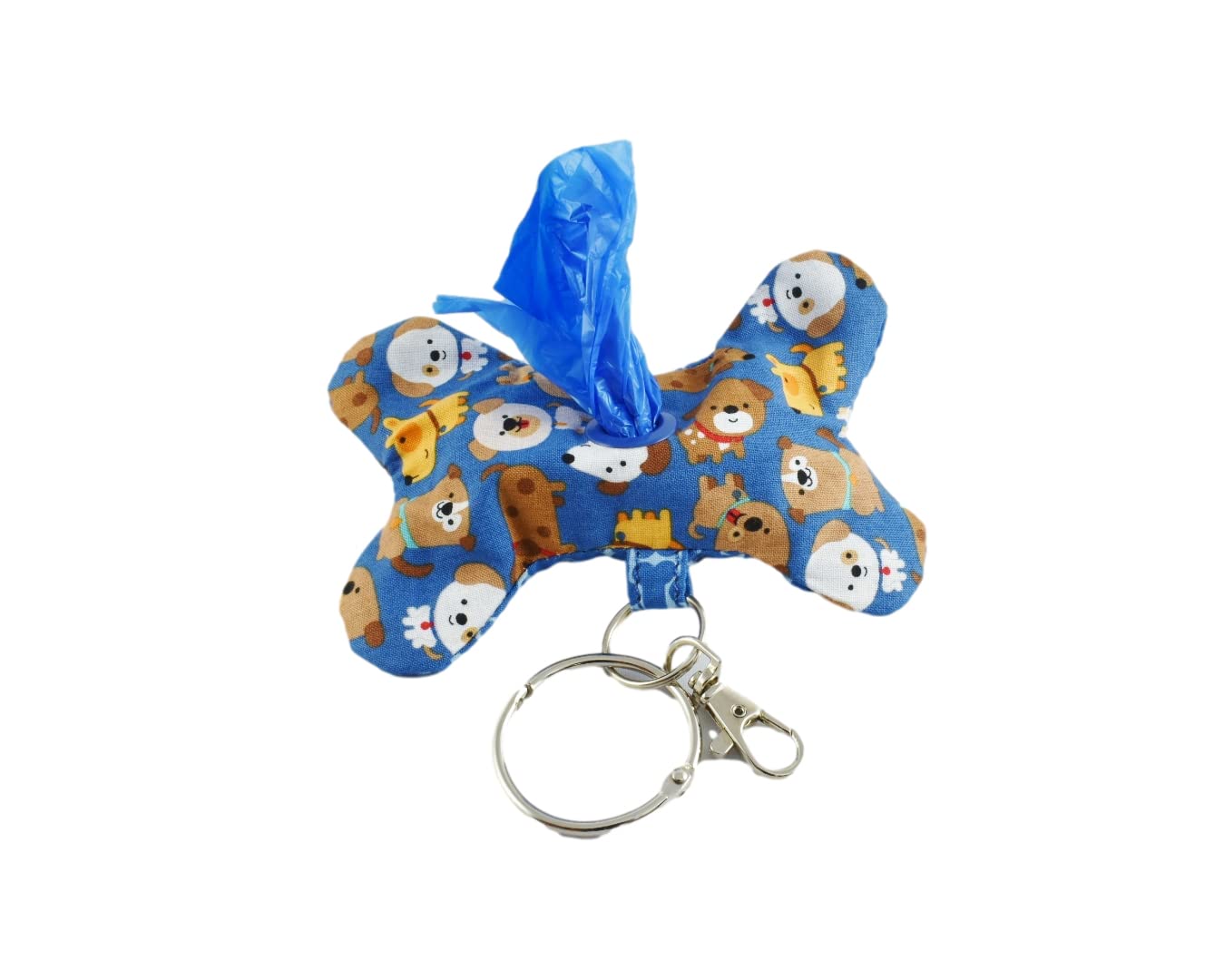 Blue Bone-Shaped Dog Poop Bag Dispenser with Adjustable Clip - Portable Waste Bag Holder for Walking, Hiking & Outdoor Potty Training | Durable Pet Accessory for Leashes, Belts & Backpacks
