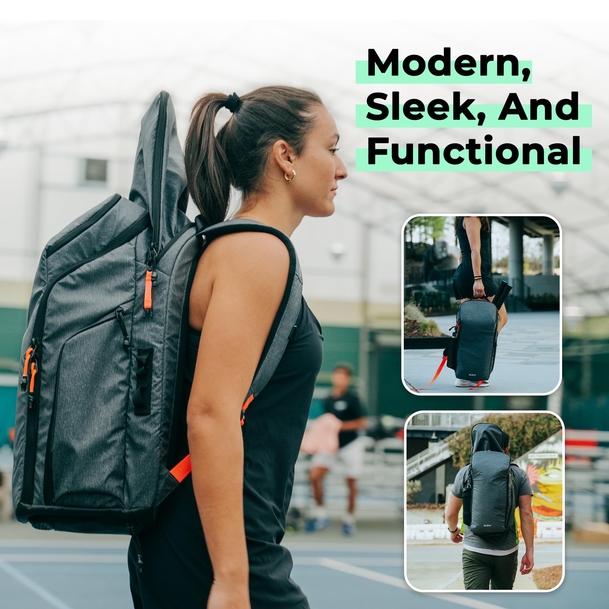 Premium Tennis & Pickleball Backpack V2 - Multi-Functional Sports Bag with Cooler Pocket, Ventilated Shoe Compartment & Smart Organization | Ideal for Tennis, Pickleball, Gym & Travel | Men & Women