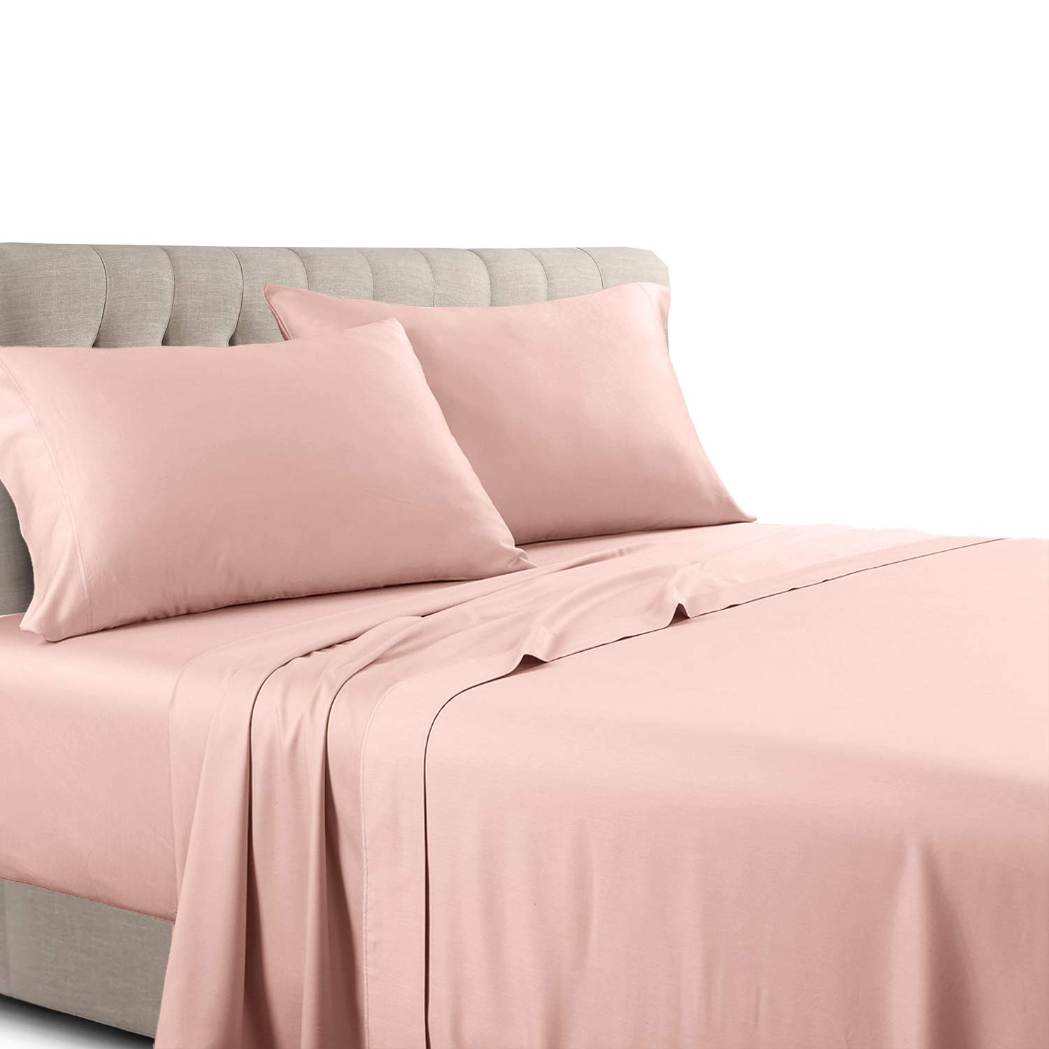 Royal Tradition 300 Thread Count 100% Cotton 4-Piece California King Sheet Set with Deep Pockets - Soft & Breathable Bedding for Luxurious Comfort - Perfect for Master Bedrooms, Guest Rooms & Hotels