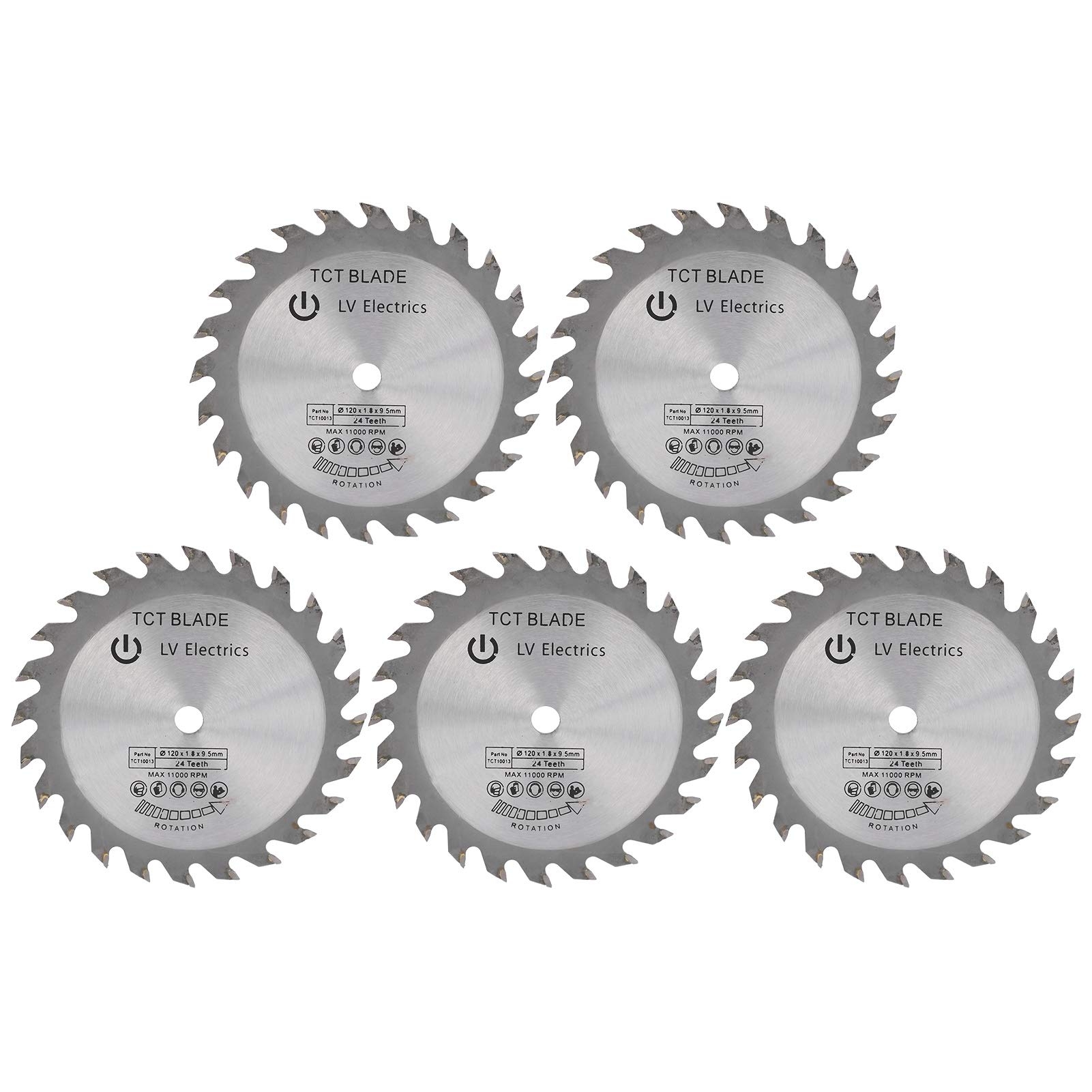 4.7-Inch 24 Teeth Table Saw Blades - 5 Pack Premium Woodworking Circular Saw Blades for Cutting Wood & Metal | Perfect for DIY Projects, Carpentry & Home Renovations