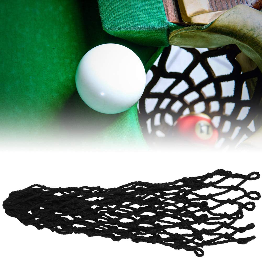Billiards Mesh Bag 6Pcs Set - Durable Black Pool Table Pockets for Bumper & Billiards Tables | Replacement Nets for Home Game Rooms & Bars