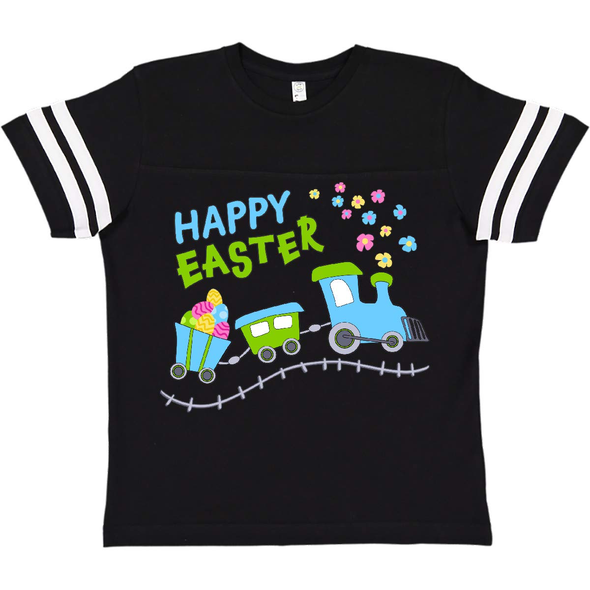 Inktastic Happy Easter Train Youth T-Shirt - Cute Easter Themed Kids T-Shirt for Boys & Girls - Perfect for Easter Egg Hunts, Church Events & Spring Celebrations