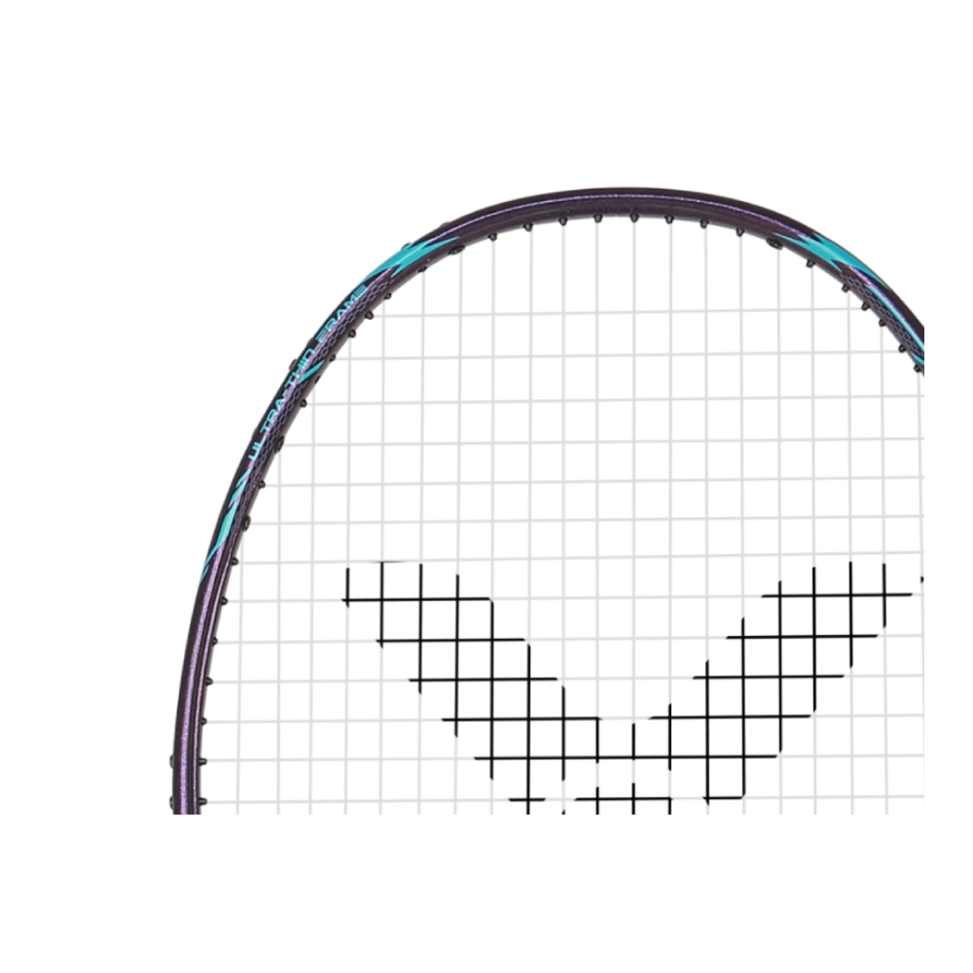 Victor Auraspeed 30H Strung Badminton Racket - Dark Purple | Lightweight Carbon Fiber Badminton Racquet for Advanced Players | Perfect for Singles & Doubles Tournaments, Training & Recreational Play