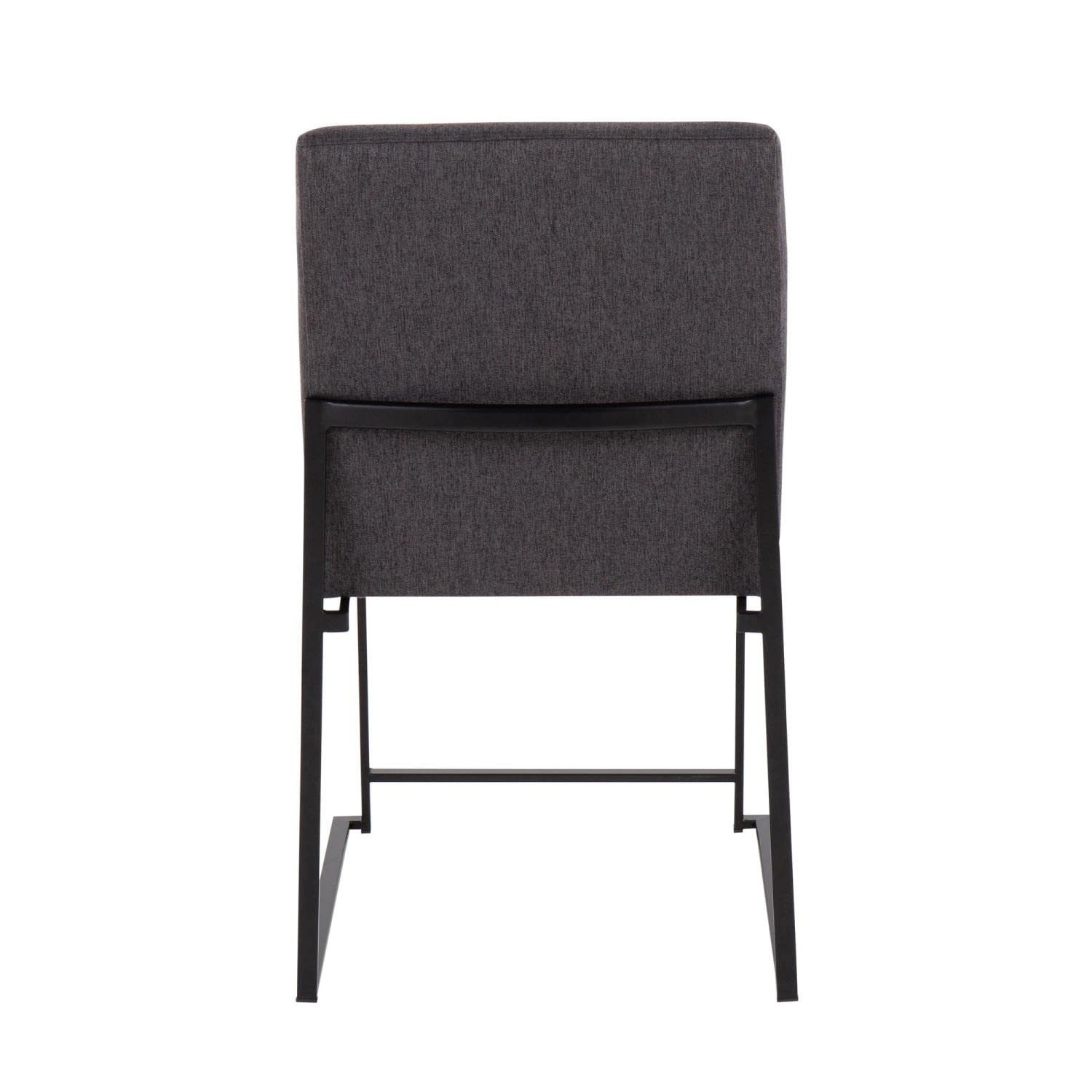 LumiSource High Back Fuji Dining Chair Set of 2 - Modern Upholstered Kitchen Chairs for Dining Table - Comfortable Contemporary Seating for Home, Restaurant & Office Use