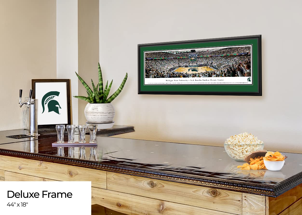 Michigan State Spartans Basketball Wall Art - College Sports Posters, Framed Pictures & Decor for Game Room, Office & Dorm - Blakeway Panoramas