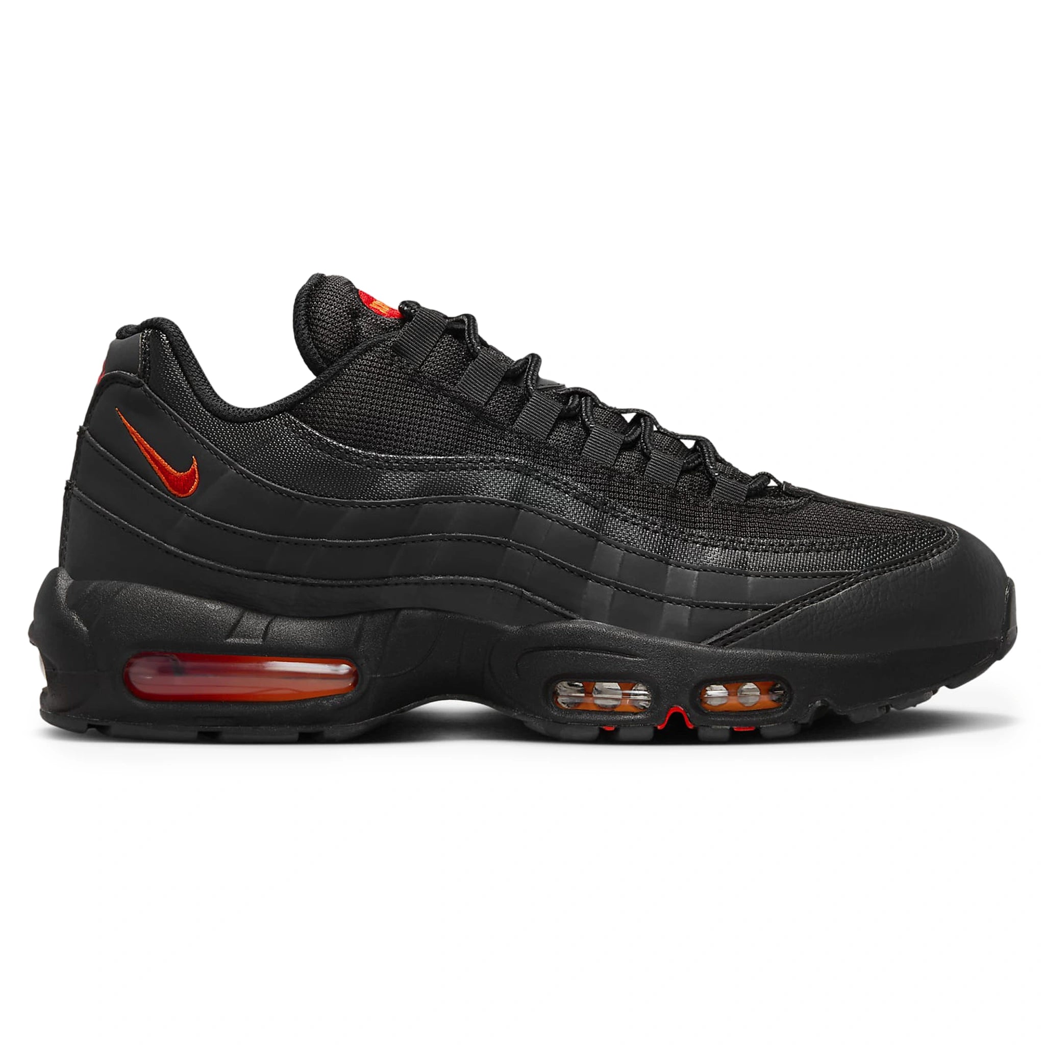 Nike Air Max 95 Sneakers - Black, Red & Orange Colorway - Men's Running Shoes for Comfort & Style - Perfect for Jogging, Gym Workouts & Casual Wear