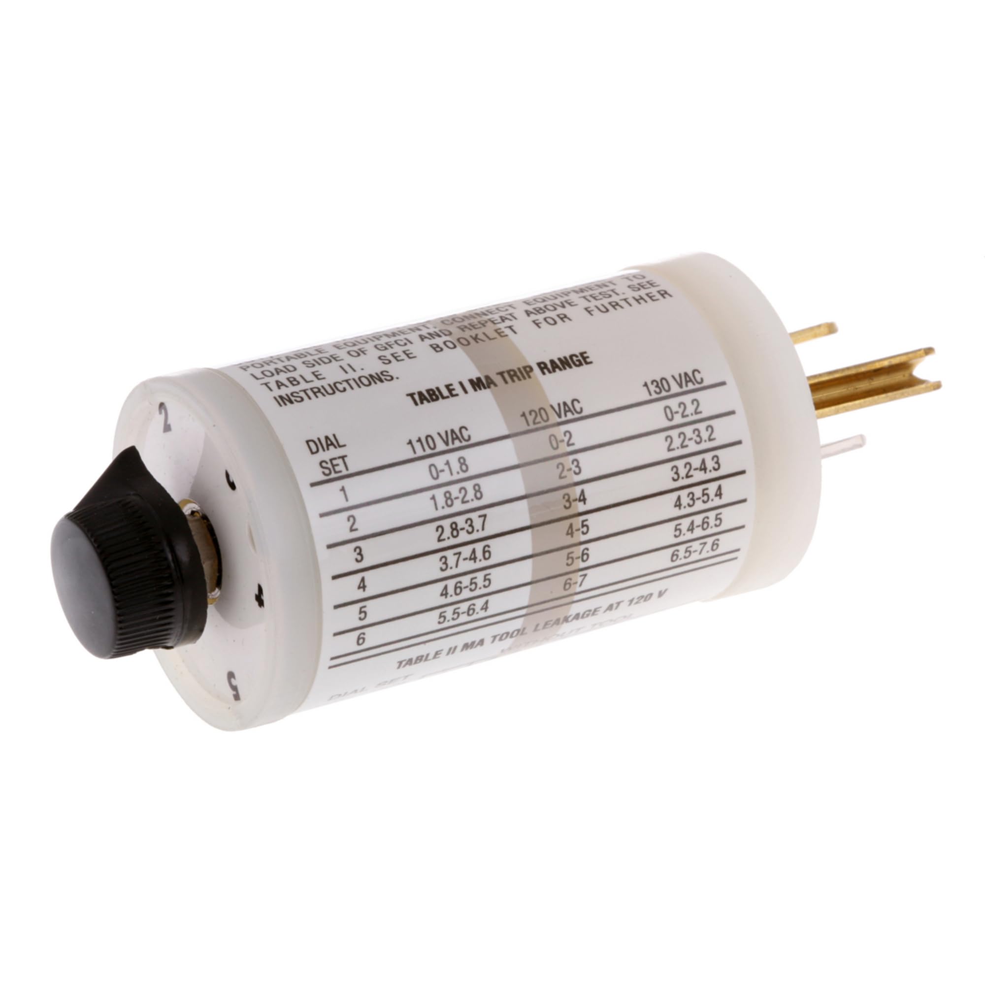 15A/20A 125V AC GFCI Receptacle Tester with Trip Level Indicator (1-7 mA) - White | Power Protection Device for Home & Office Electrical Safety Testing