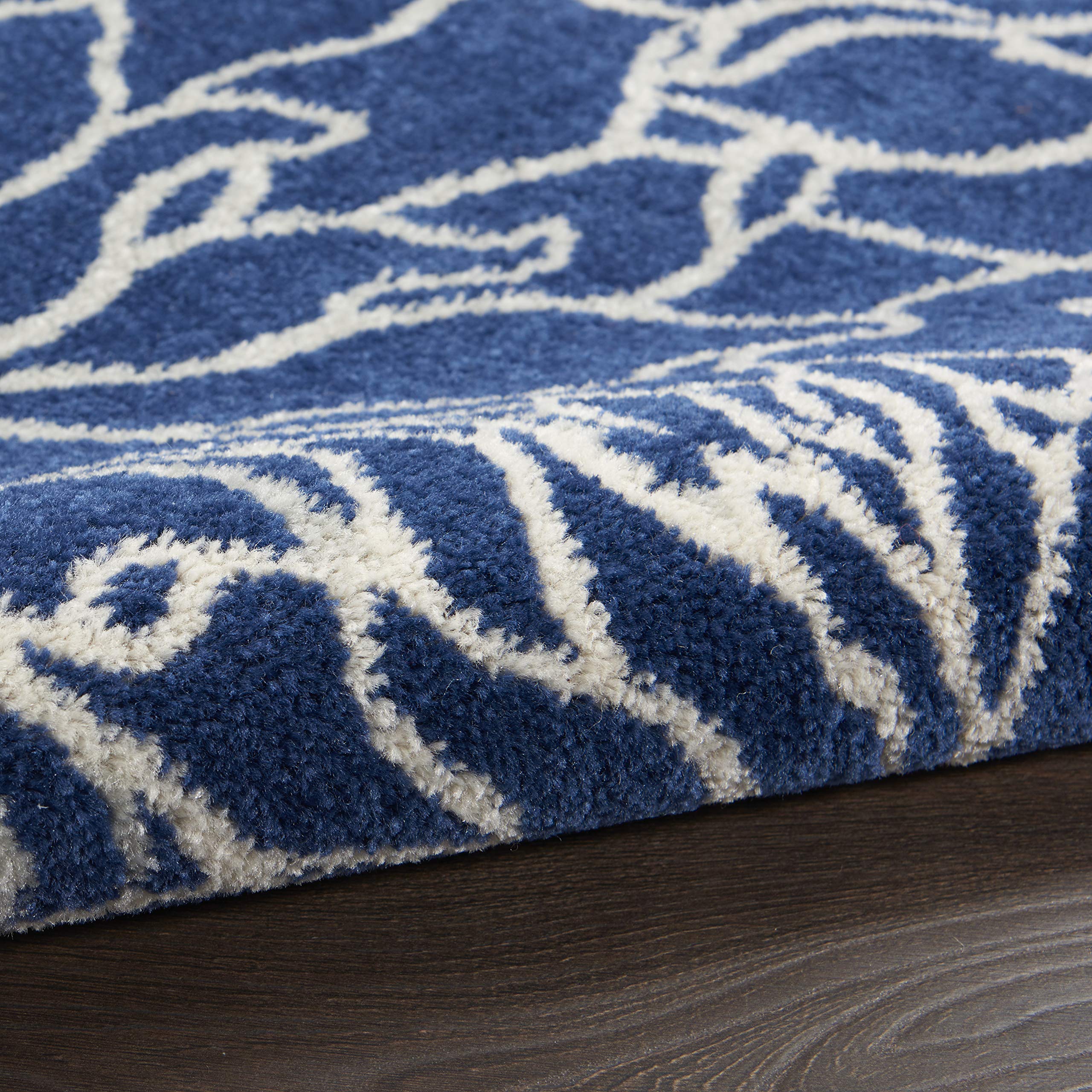 Nourison Passion Navy/Ivory 8' x 10' Floral Farmhouse Area Rug - Non-Shedding, Easy to Clean - Perfect for Bedroom, Living Room, Dining Room & Kitchen Decor (8x10)