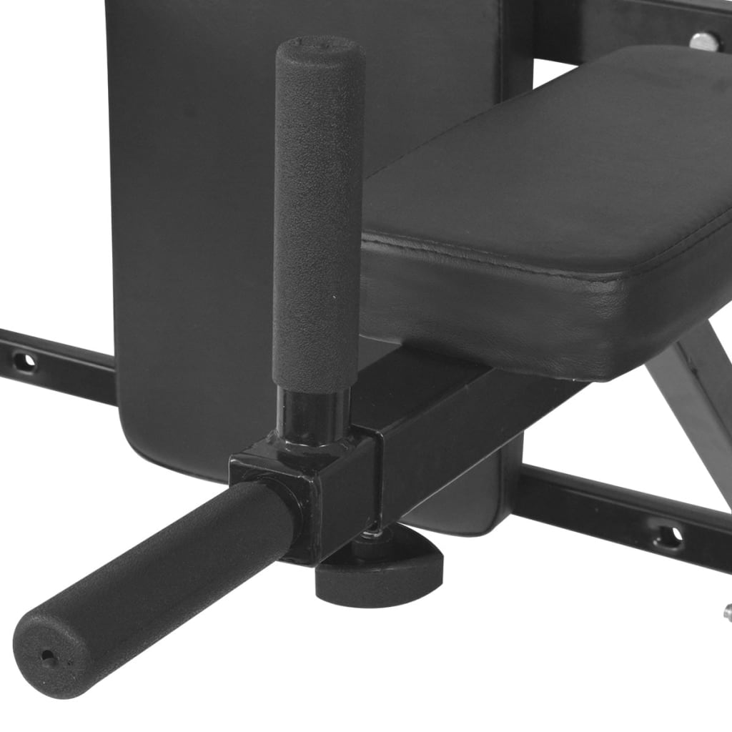 VidaXL Wall Mounted Pull Up Bar - Heavy Duty Dip Station for Home Gym, Strength Training & Calisthenics - Perfect for Indoor Workouts, CrossFit & Bodyweight Exercises - Black