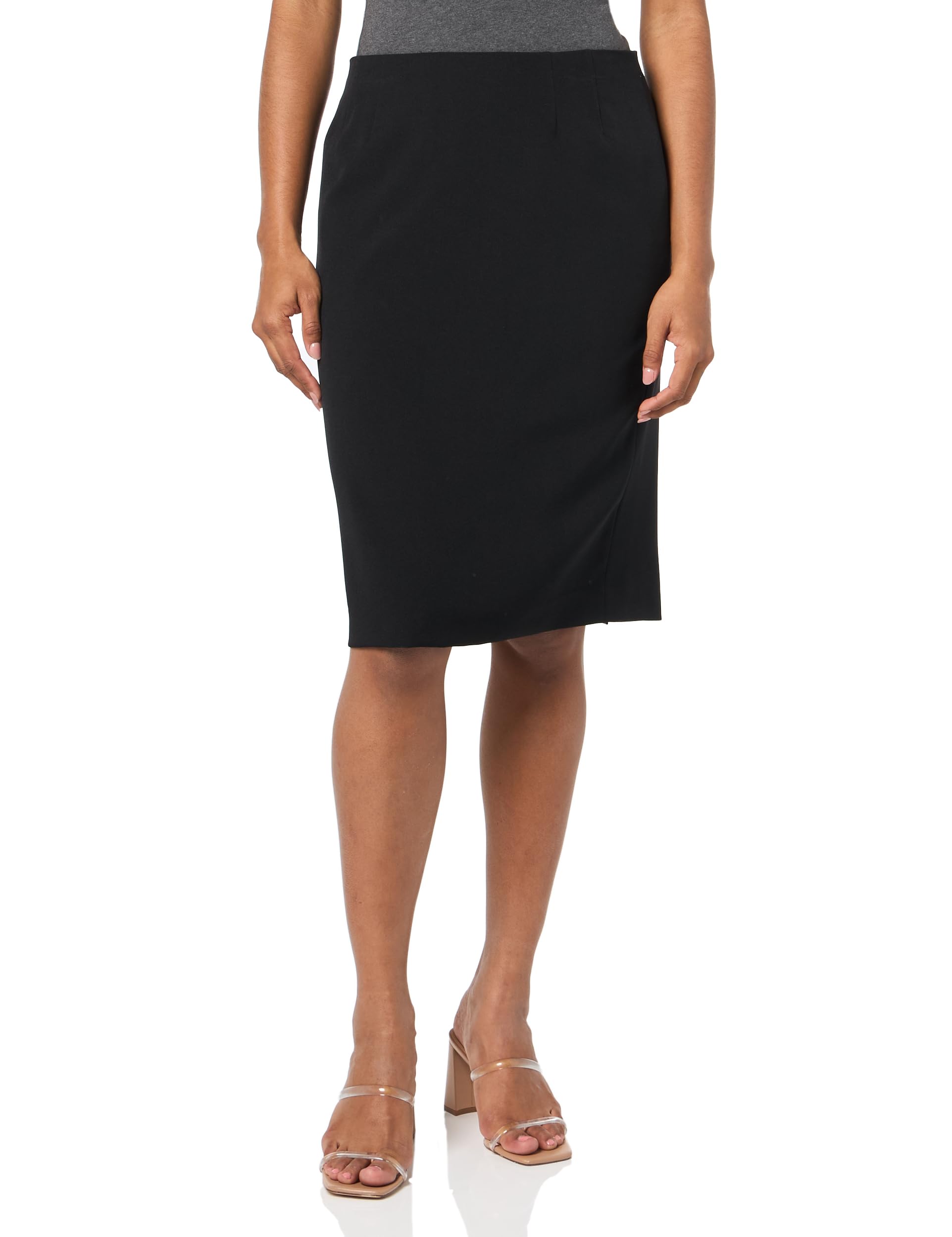Kasper Women's Stretch Crepe Knee-Length Pencil Skirt - Comfortable Office & Business Casual Wear for Professional Women