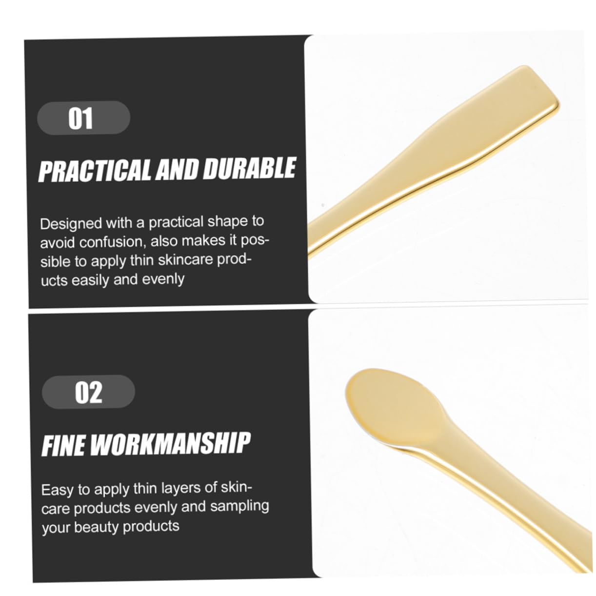 Baluue 12pcs Golden Facial Spatula Set - Skincare & Makeup Tools for Blackheads, Abs, and Cream Scooping - Perfect for DIY Spa, Salon, and At-Home Beauty Treatments