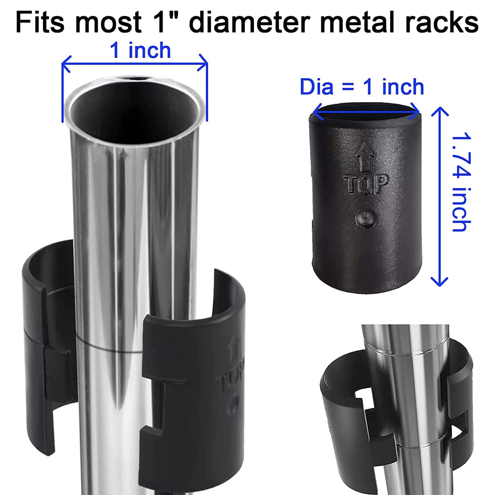 30 Pack Wire Shelf Clips & Shelving Sleeves for 1